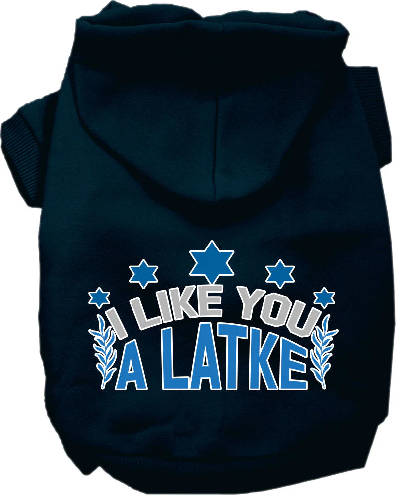 Hanukkah Pet Hoodie "I Like You A Latke" - Image 9