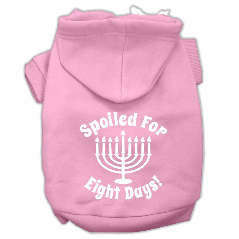 Hanukkah Pet Hoodie Screen Printed, "Spoiled For Eight Days" - Image 6