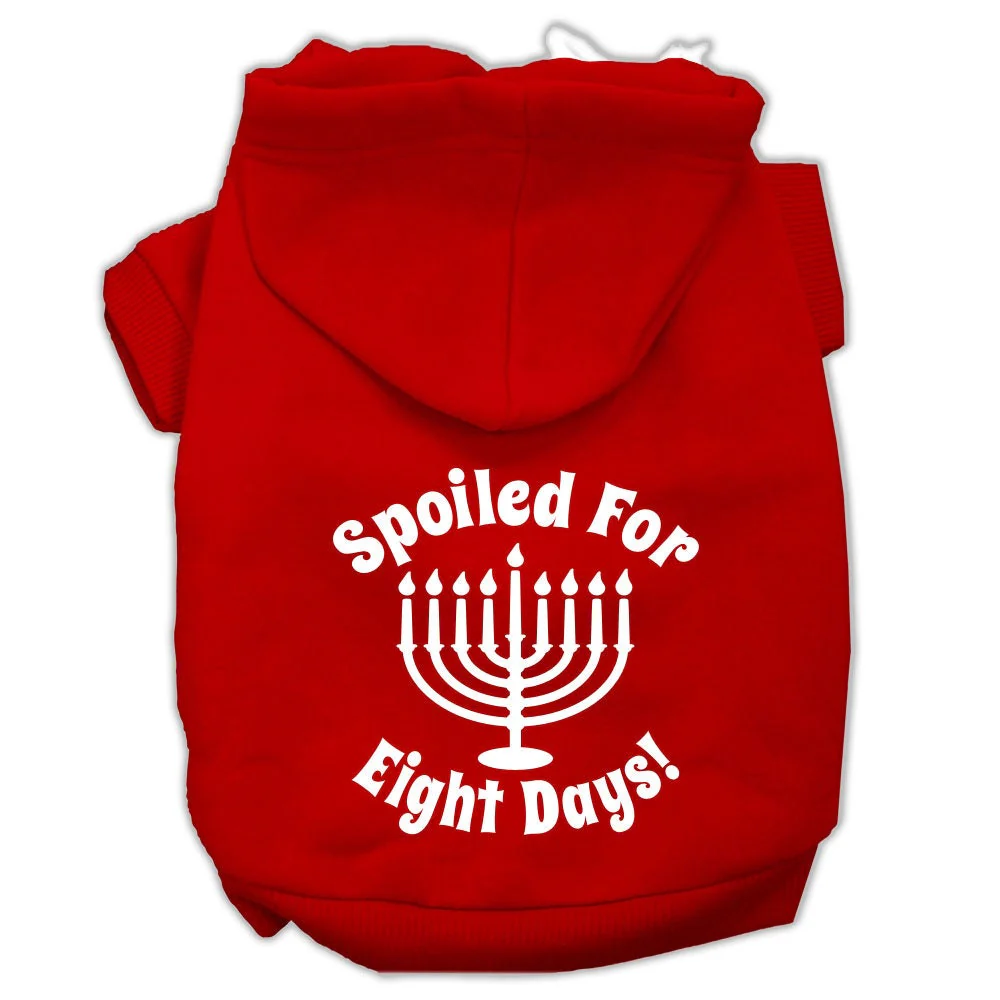 Hanukkah Pet Hoodie Screen Printed, "Spoiled For Eight Days" - Image 8