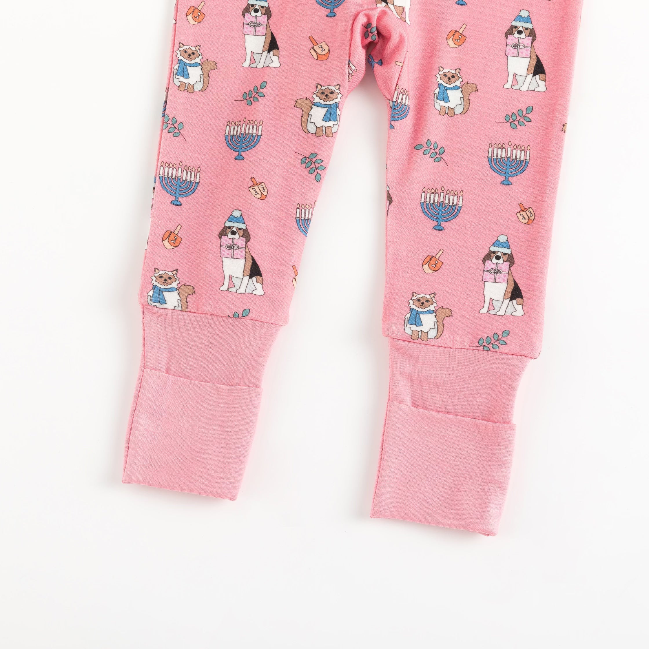 Hanukkah Pets (Convertible Zip Footies) - Pink - Image 6