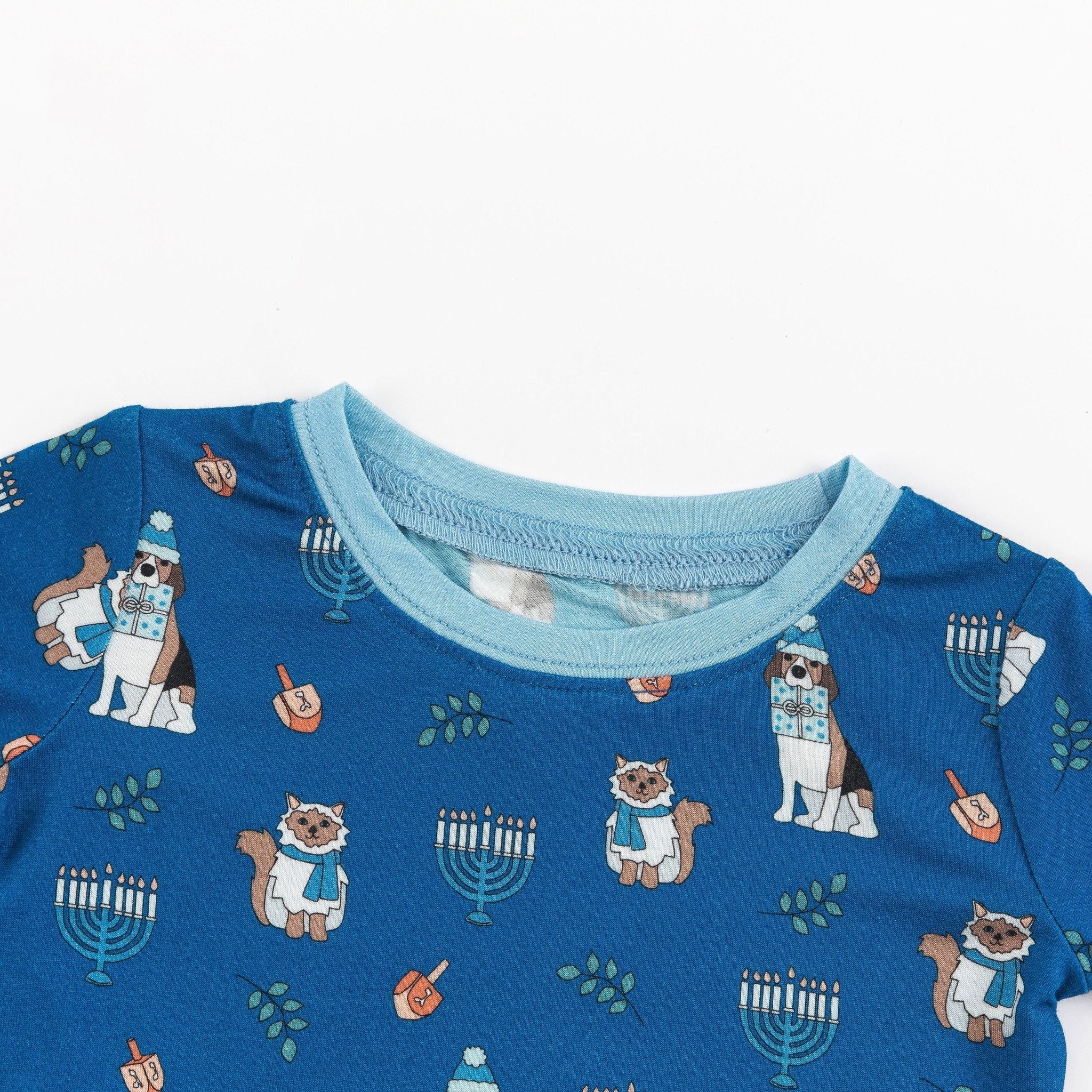 Hanukkah Pets (Long Sleeve PJ) - Blue - Image 5