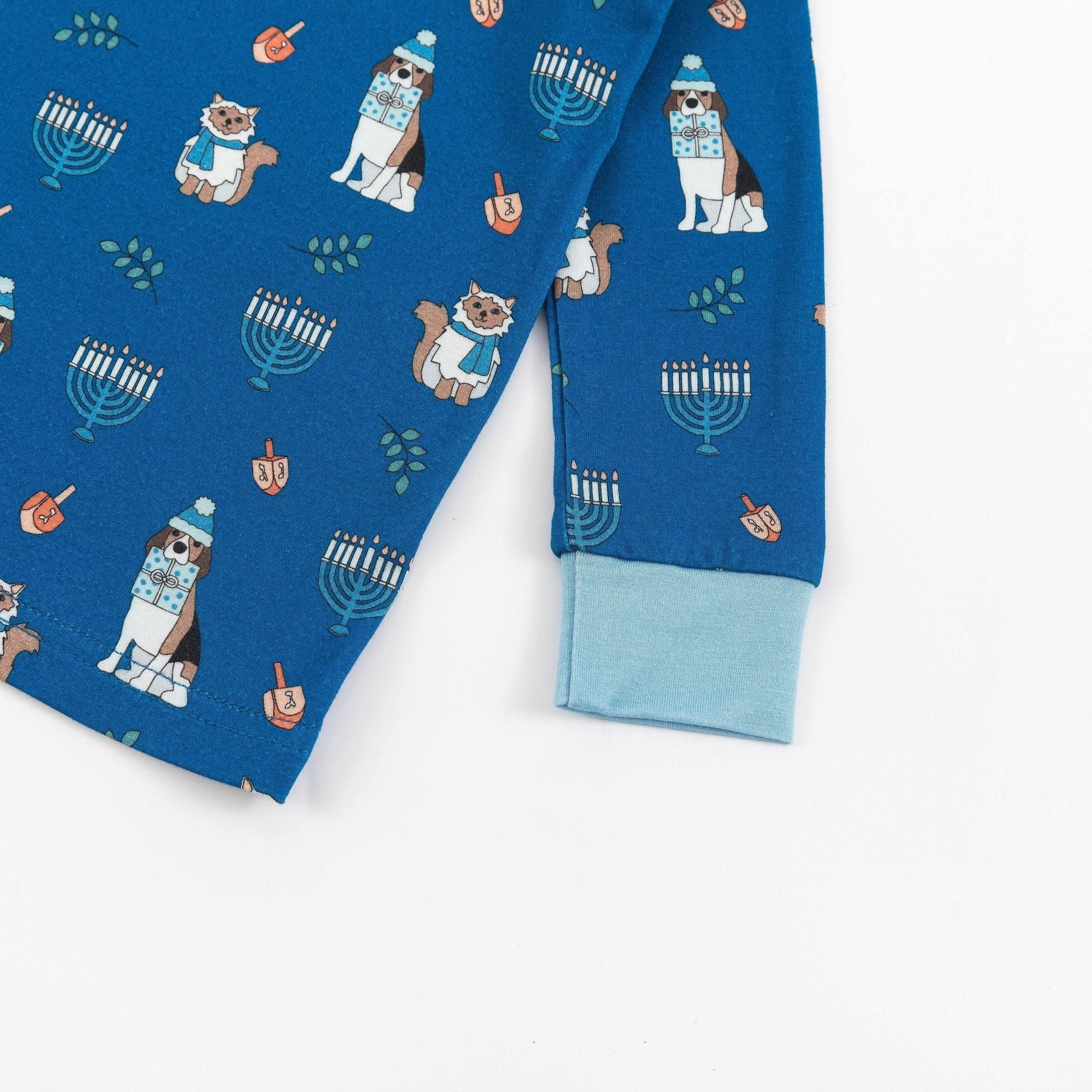 Hanukkah Pets (Long Sleeve PJ) - Blue - Image 6