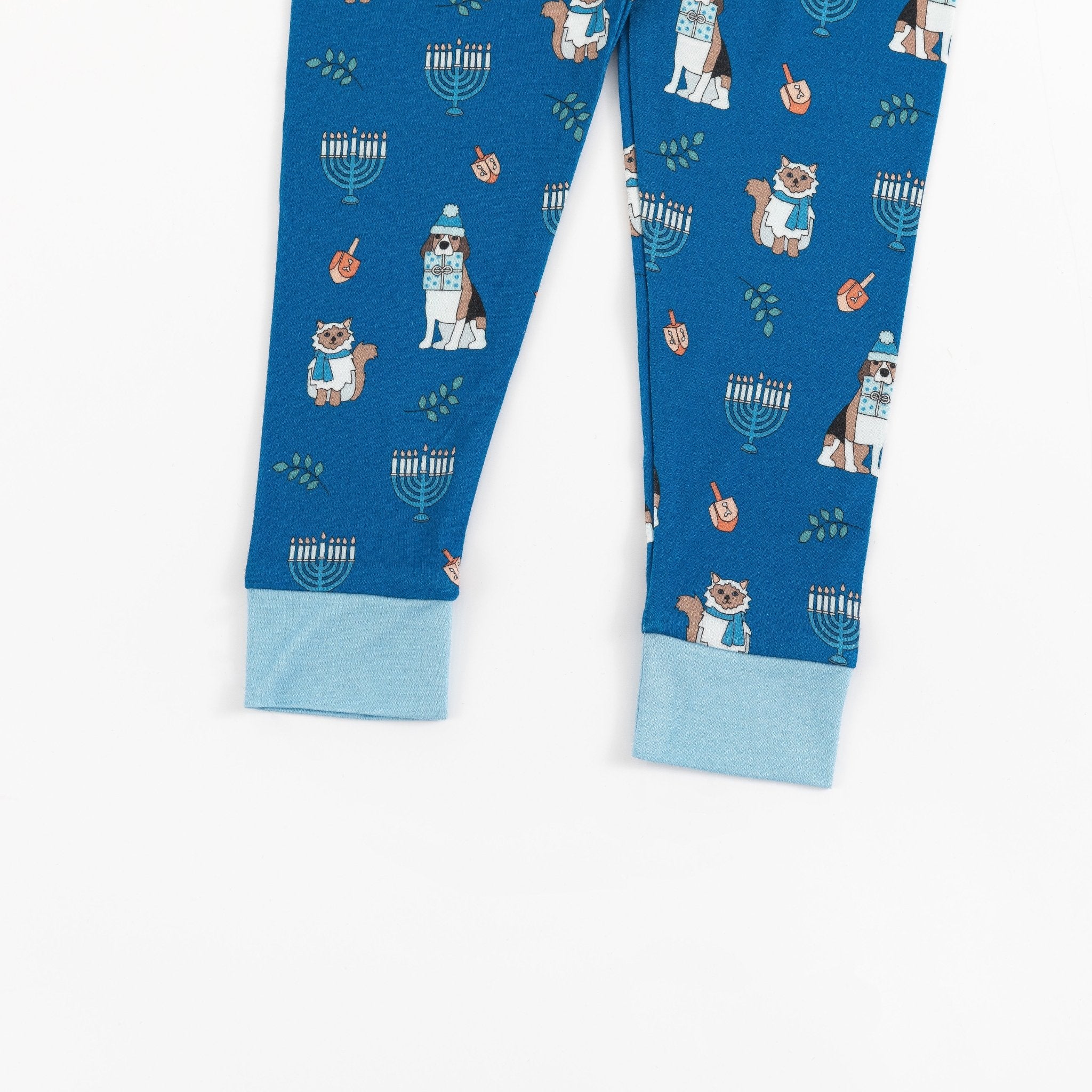 Hanukkah Pets (Long Sleeve PJ) - Blue - Image 8