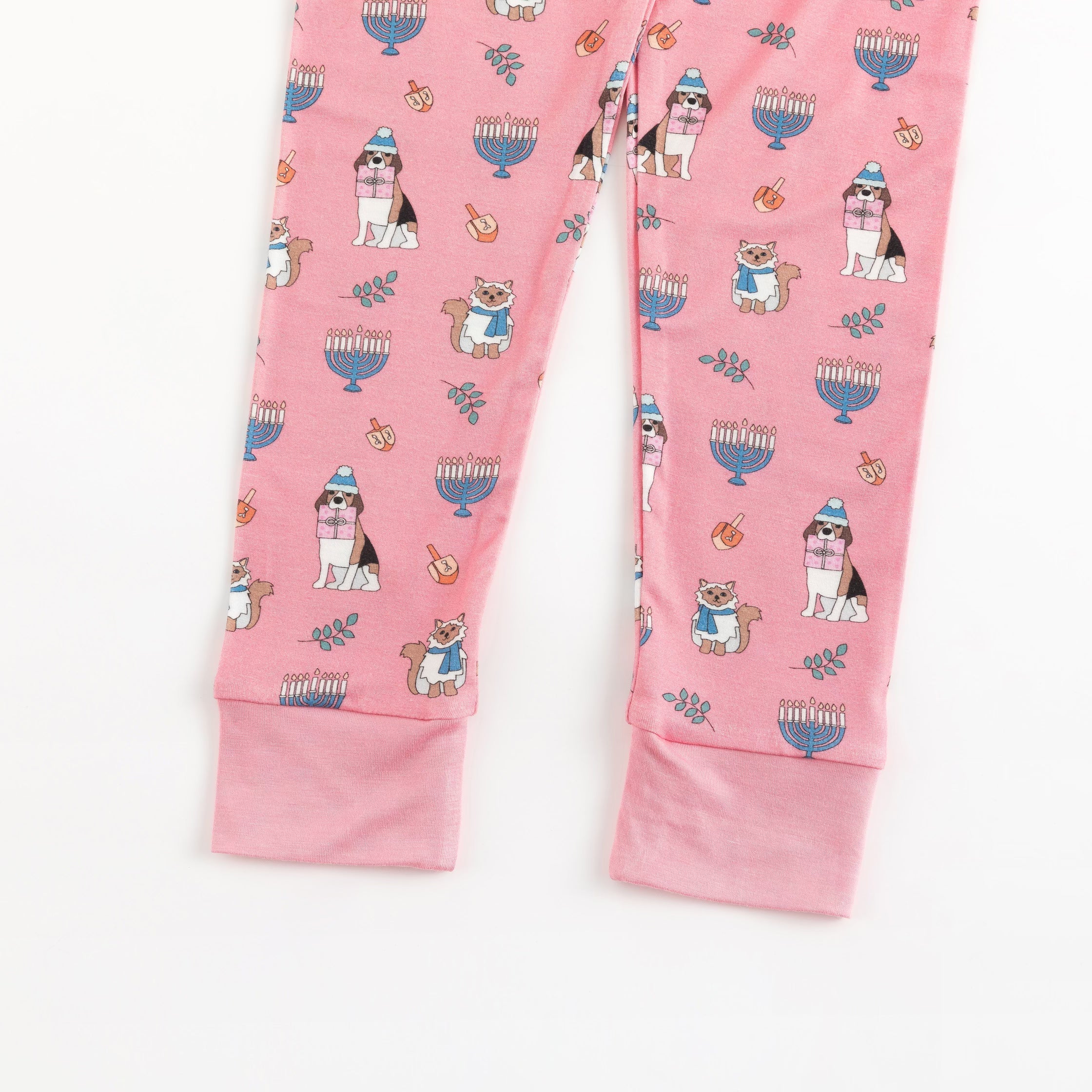 Hanukkah Pets (Long Sleeve PJ) - Pink - Image 5