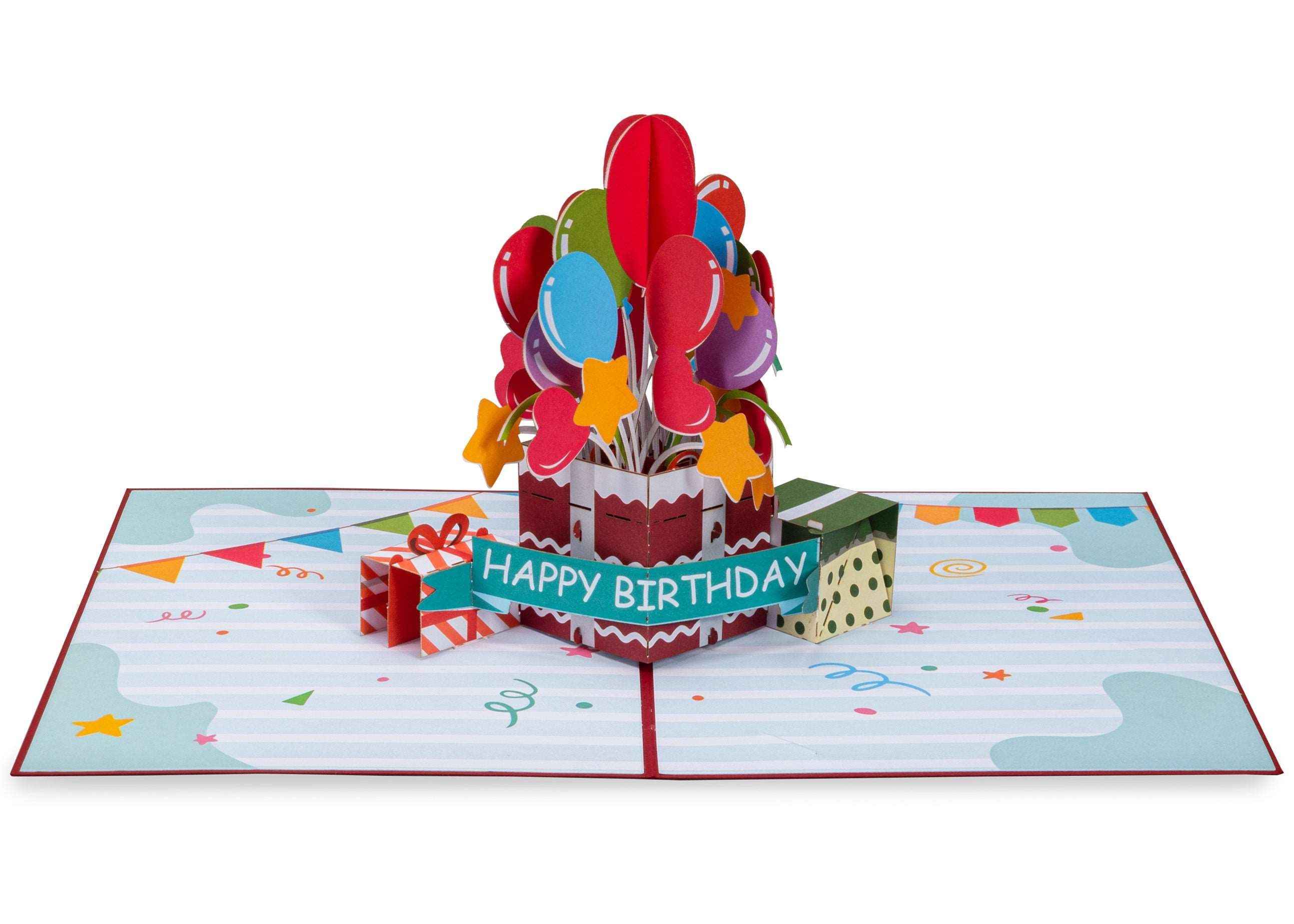 Happy Birthday Balloons Pop Up Card - Image 3