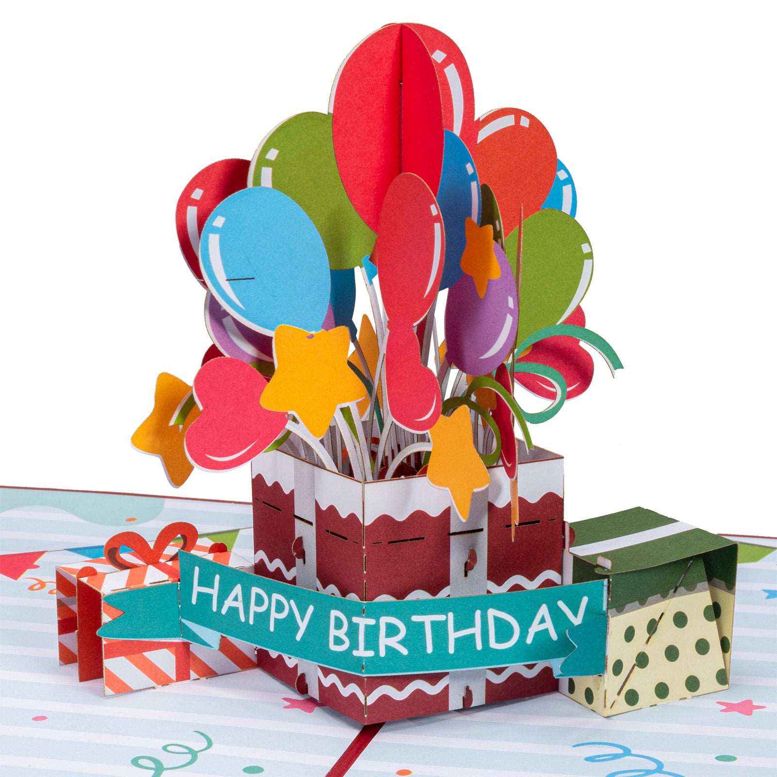 Happy Birthday Balloons Pop Up Card - Image 4