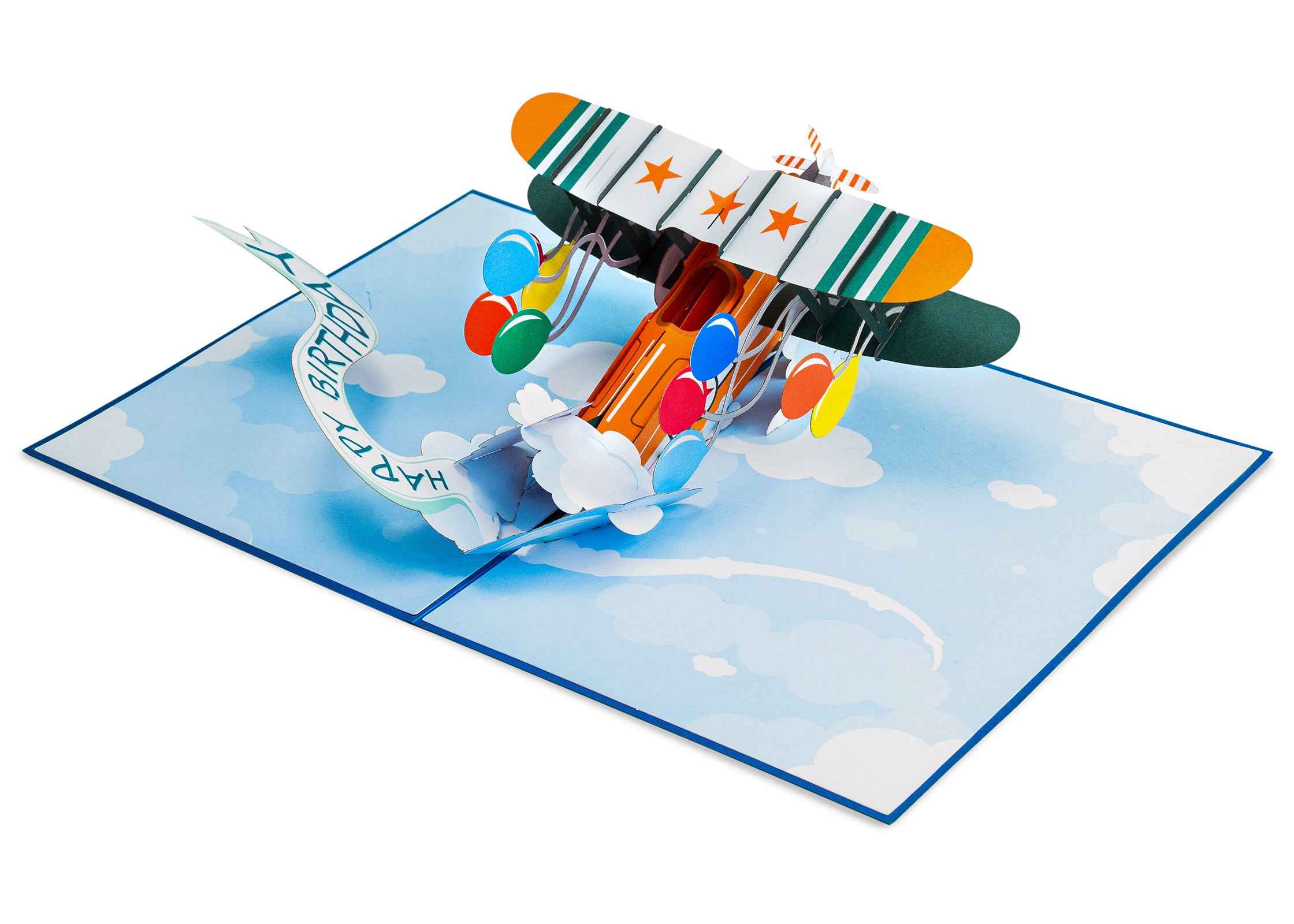Happy Birthday Biplane Pop Up Card - Image 3