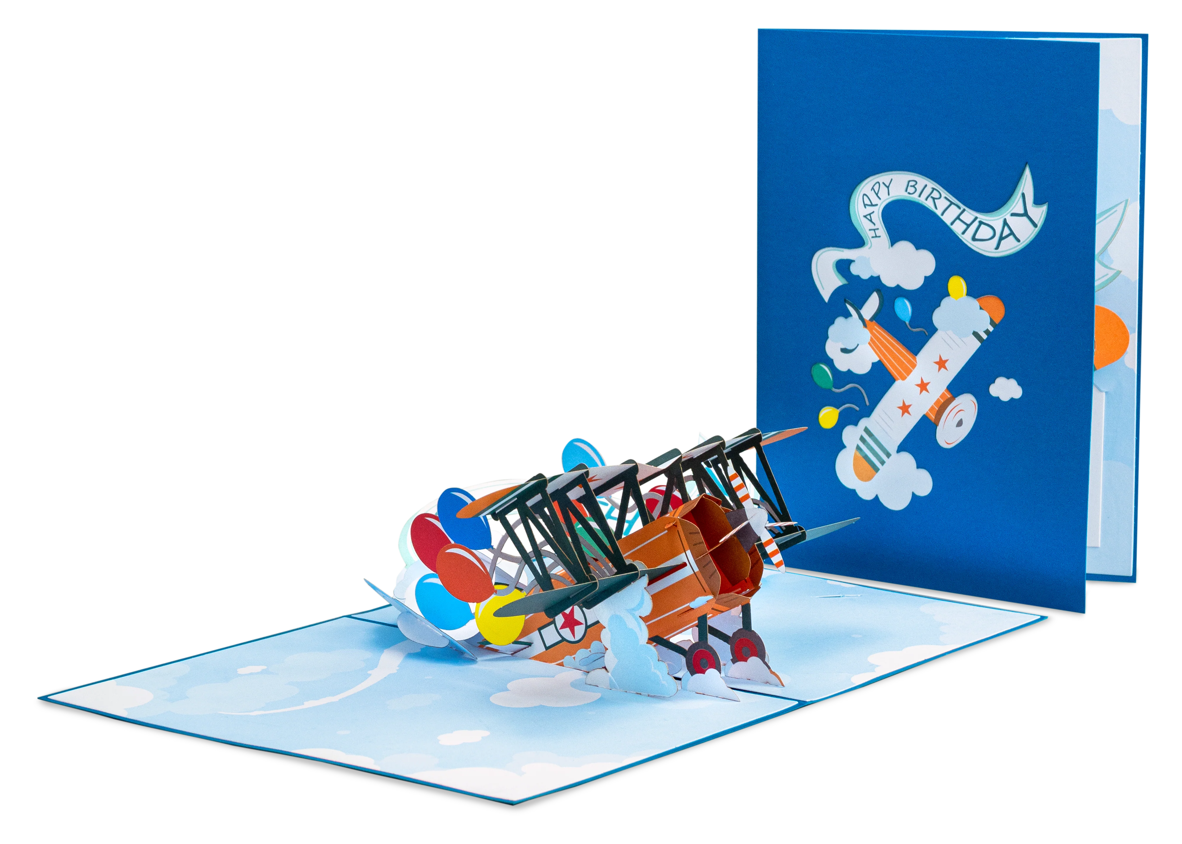 Happy Birthday Biplane Pop Up Card - Image 4