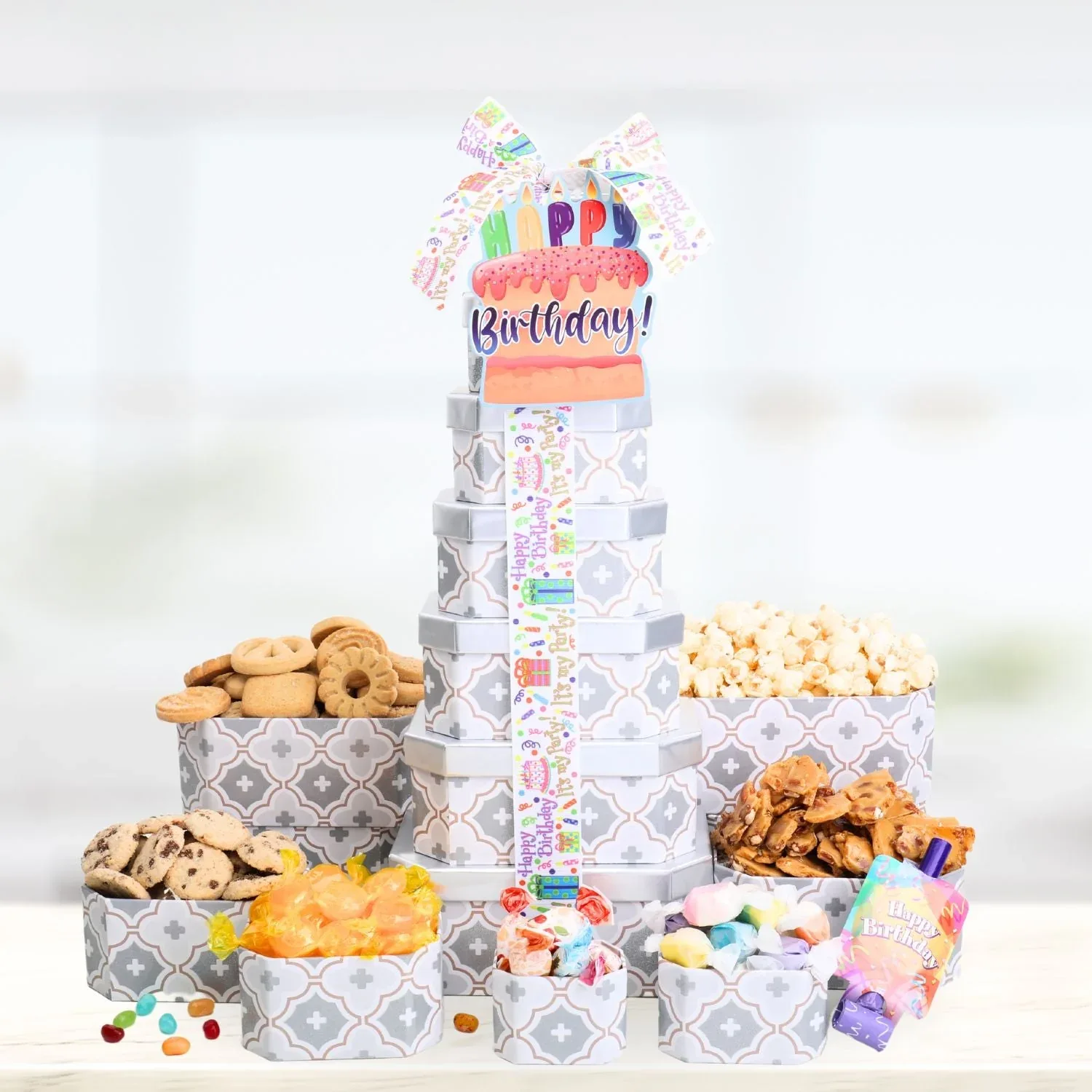 Happy Birthday Gift Tower of Treats - Image 2