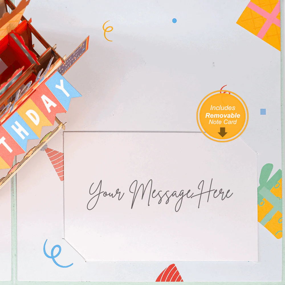 Happy Birthday Ice Cream Truck Pop Up Card - Image 7