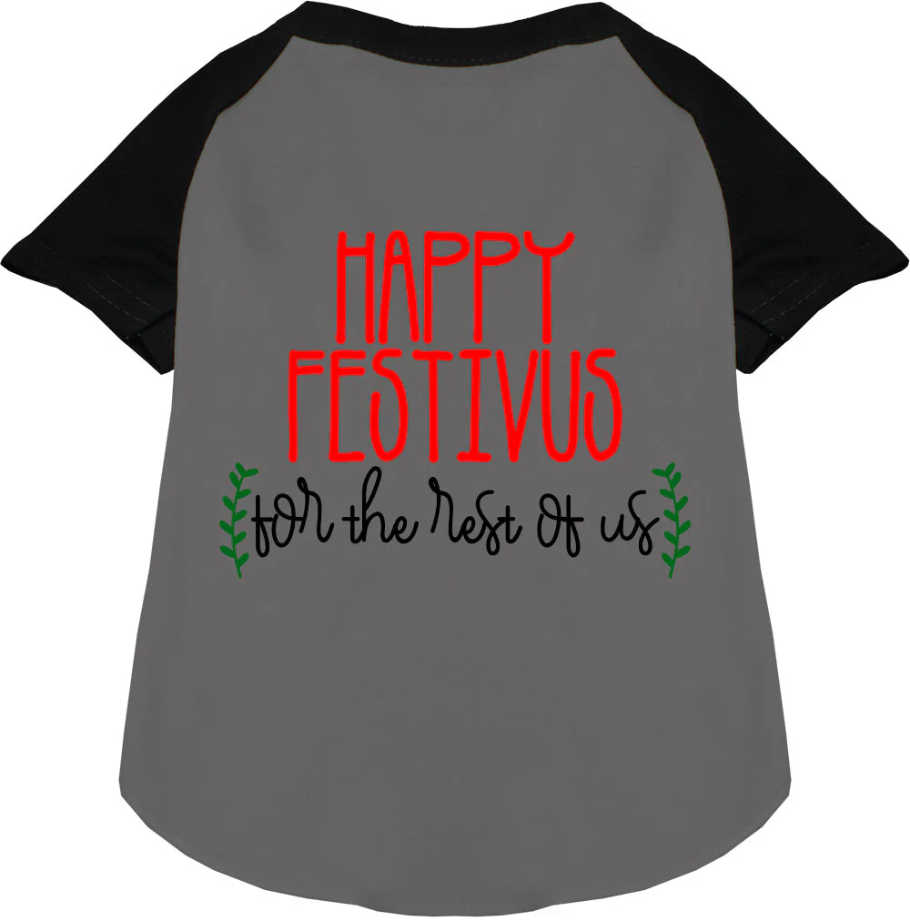 Happy Festivus Pet Raglan Shirt - Image 3