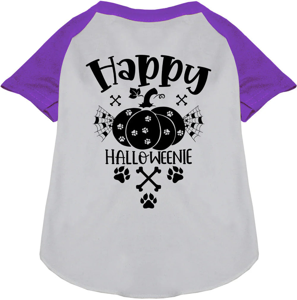 Happy Halloweenie Pet Raglan Shirt - Image 7