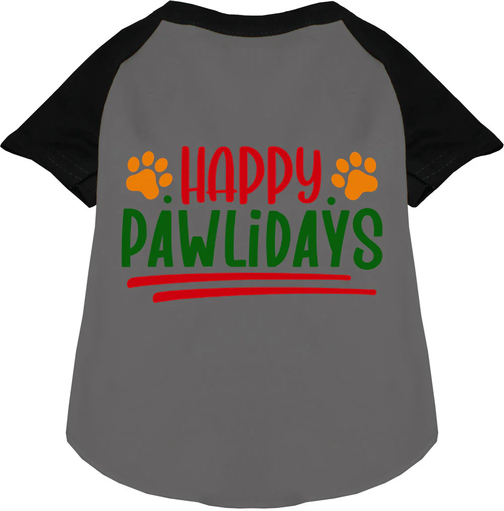 Happy Pawlidays Pet Raglan Shirt - Image 3