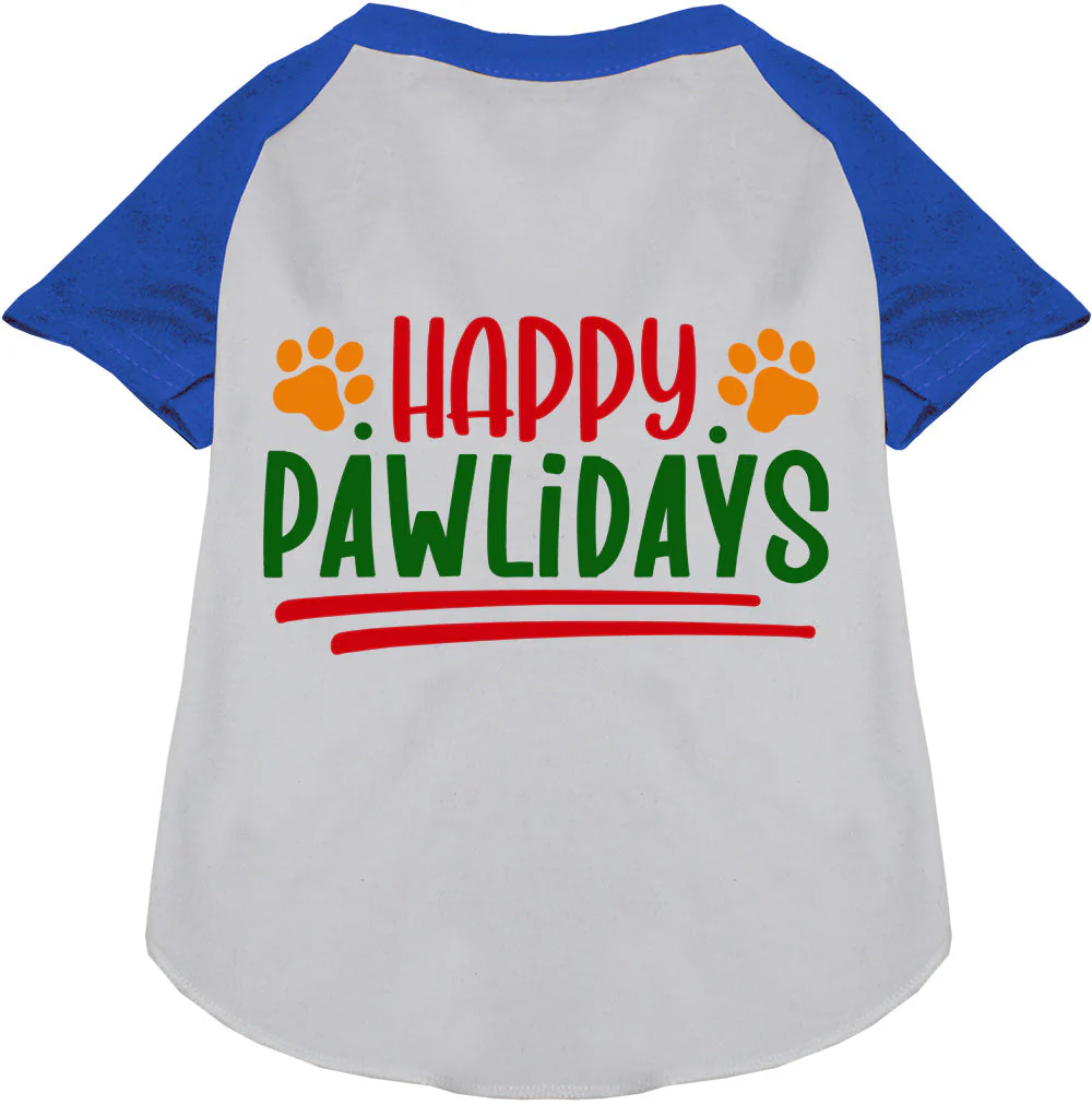 Happy Pawlidays Pet Raglan Shirt - Image 4