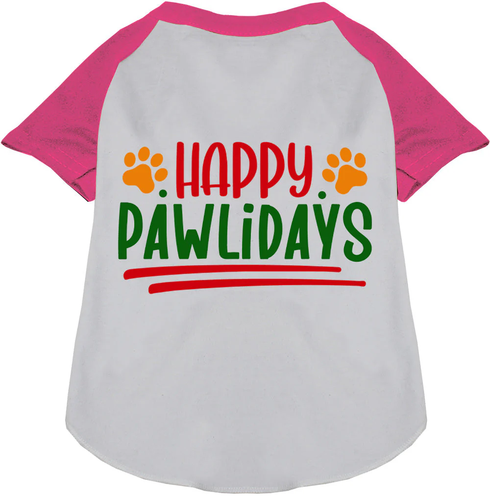 Happy Pawlidays Pet Raglan Shirt - Image 5