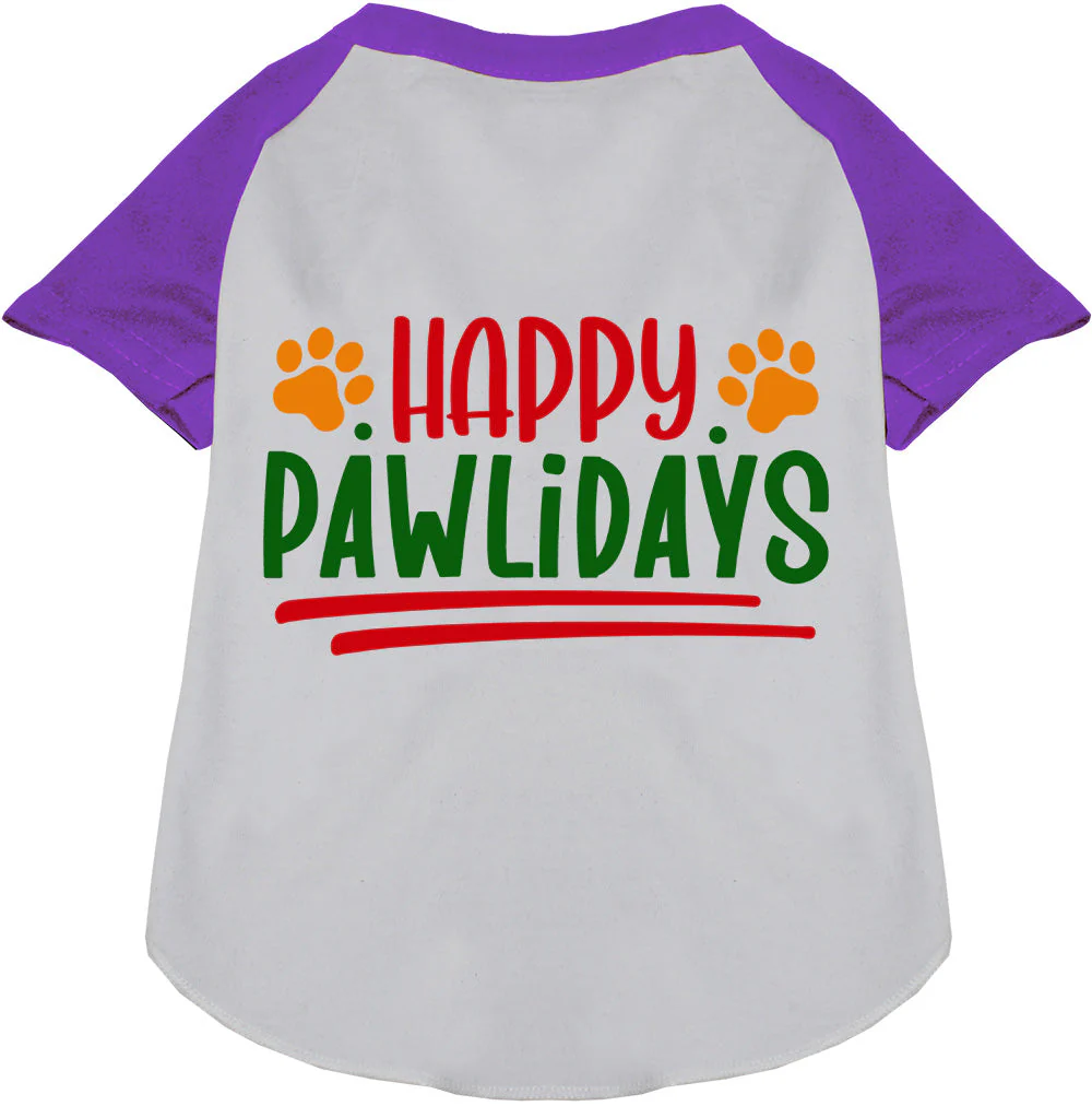 Happy Pawlidays Pet Raglan Shirt - Image 6