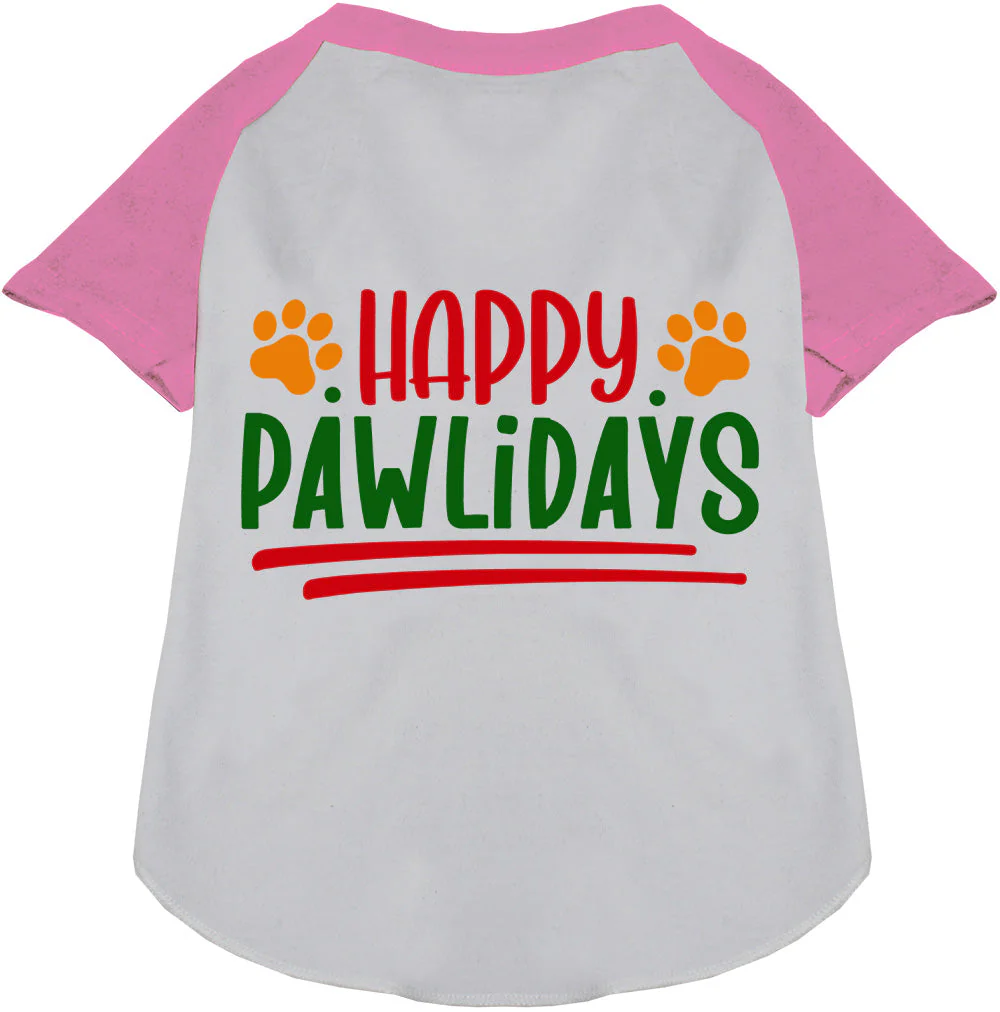 Happy Pawlidays Pet Raglan Shirt - Image 7