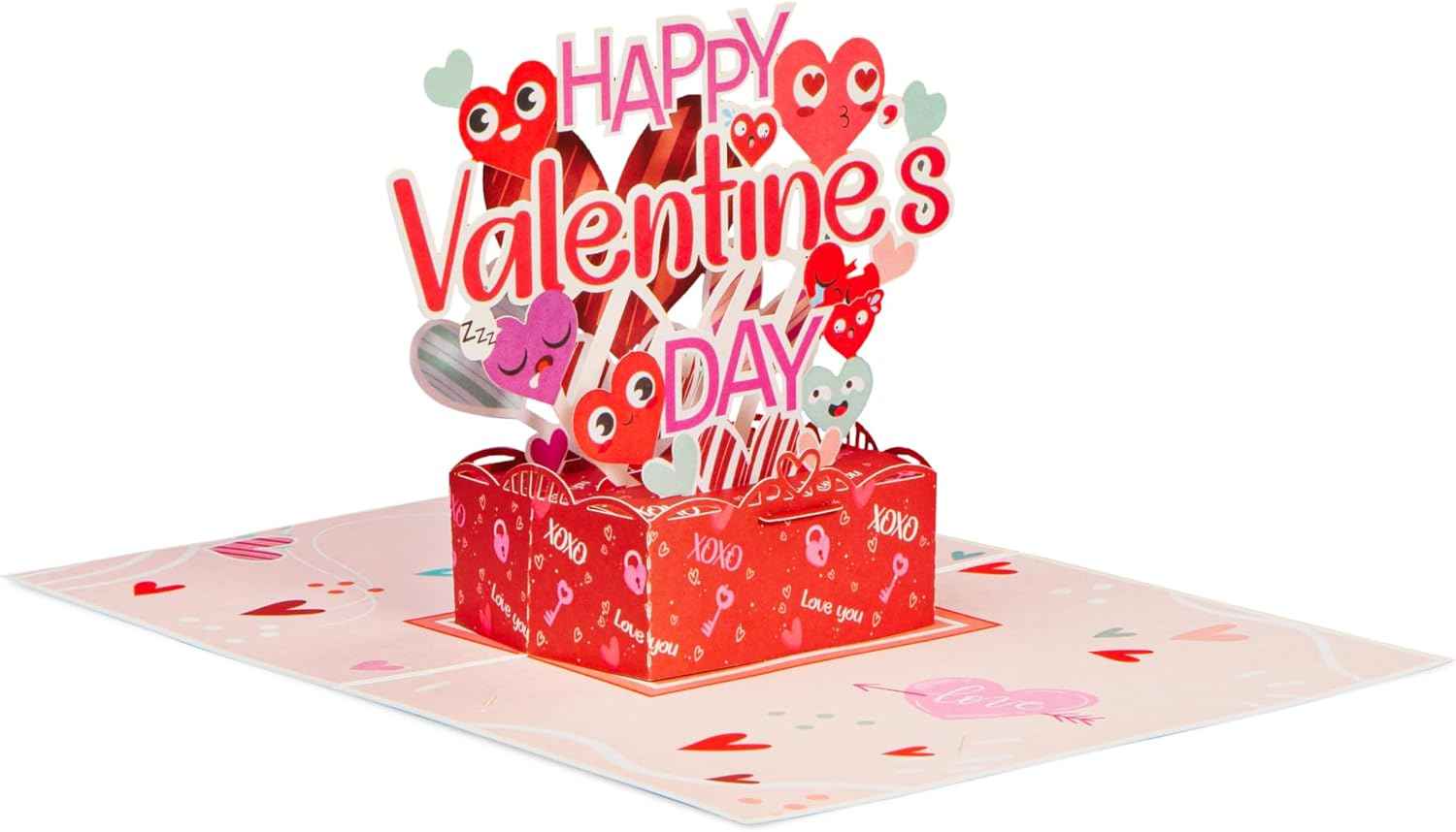 Happy Valentines Day Pop Up Card - Frndly 5" x 7" - Image 3