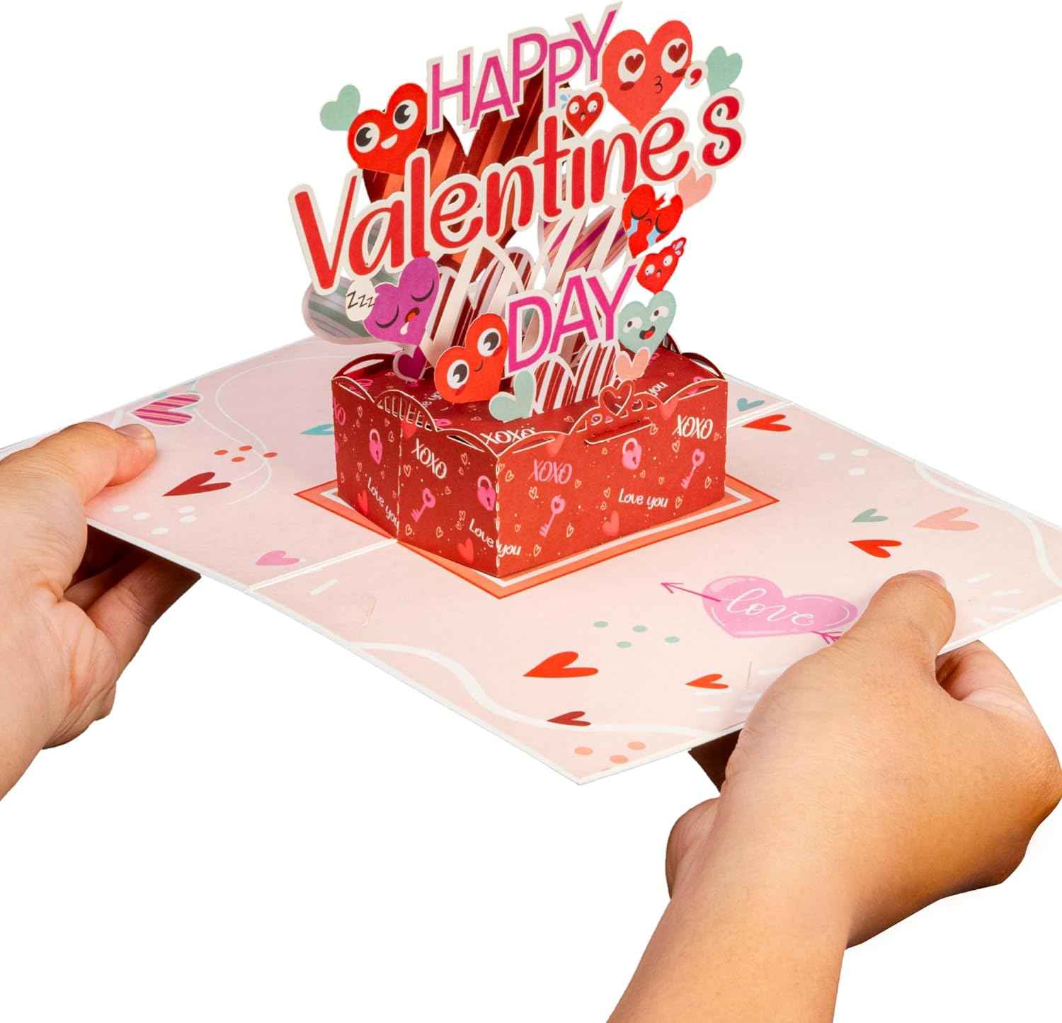 Happy Valentines Day Pop Up Card - Frndly 5" x 7" - Image 5