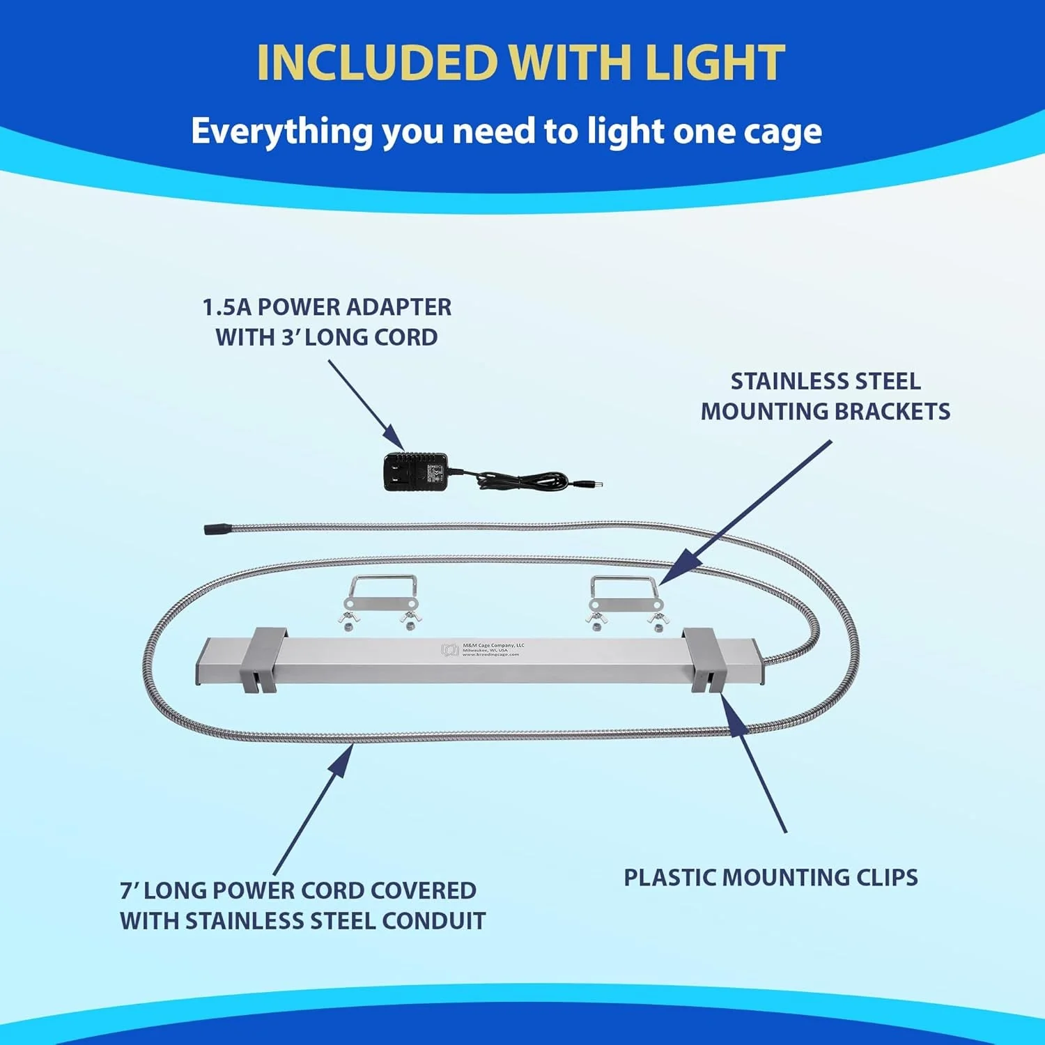 Happybird Lighting Bird Cage Light with Chew Guard - Image 3