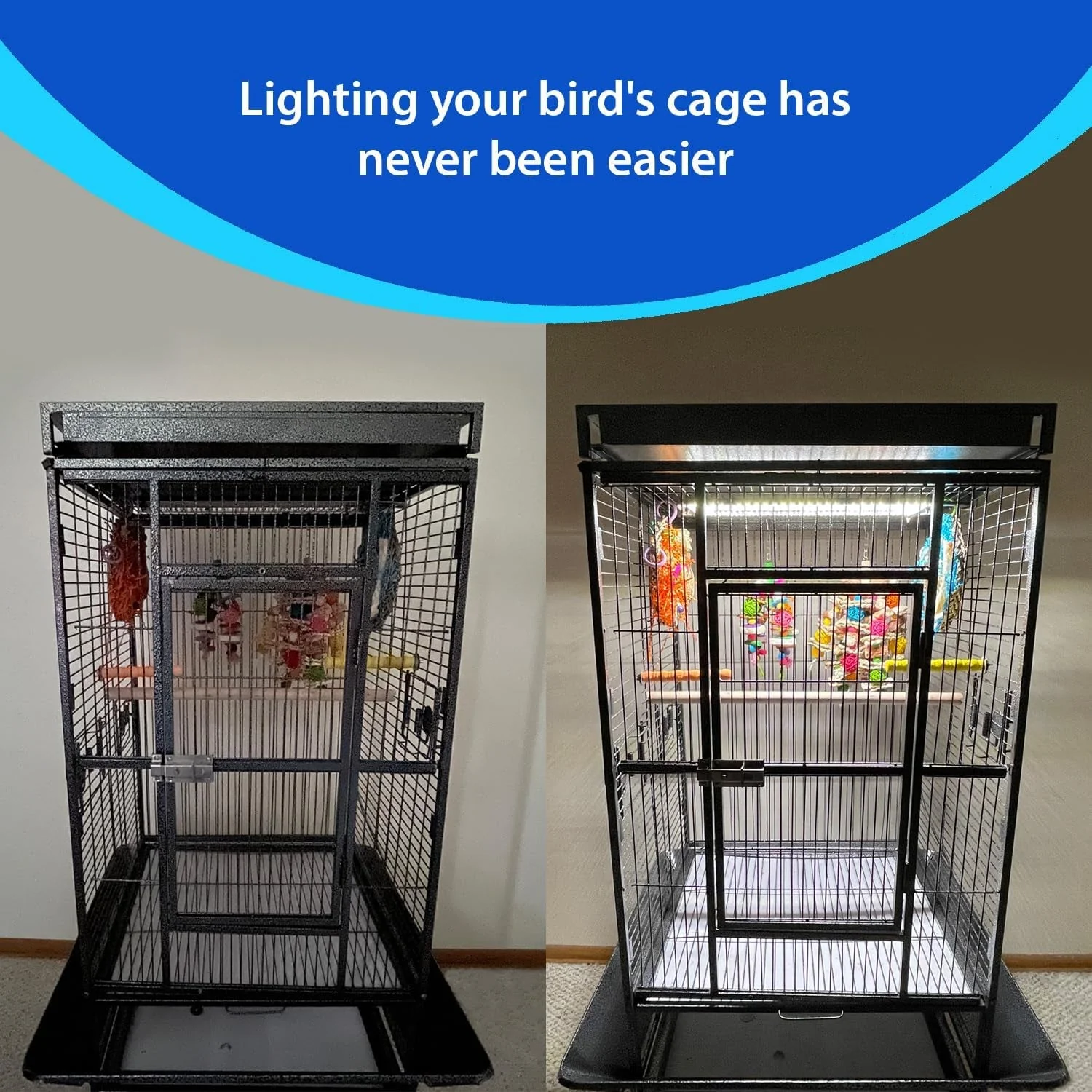 Happybird Lighting Bird Cage Light with Chew Guard - Image 7