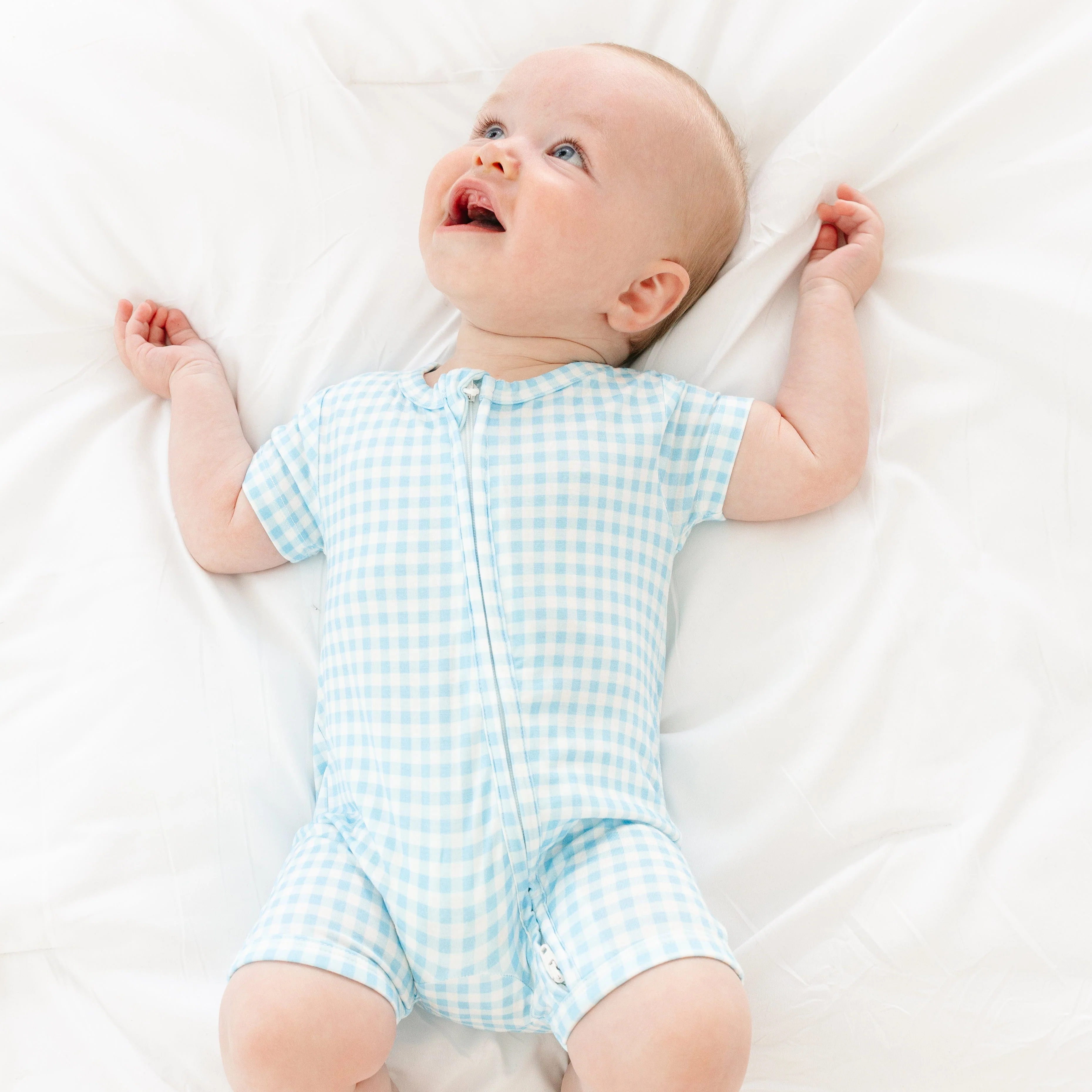 Harbor Gingham Short Sleeve & Shorts Bamboo Sleeper - Image 3
