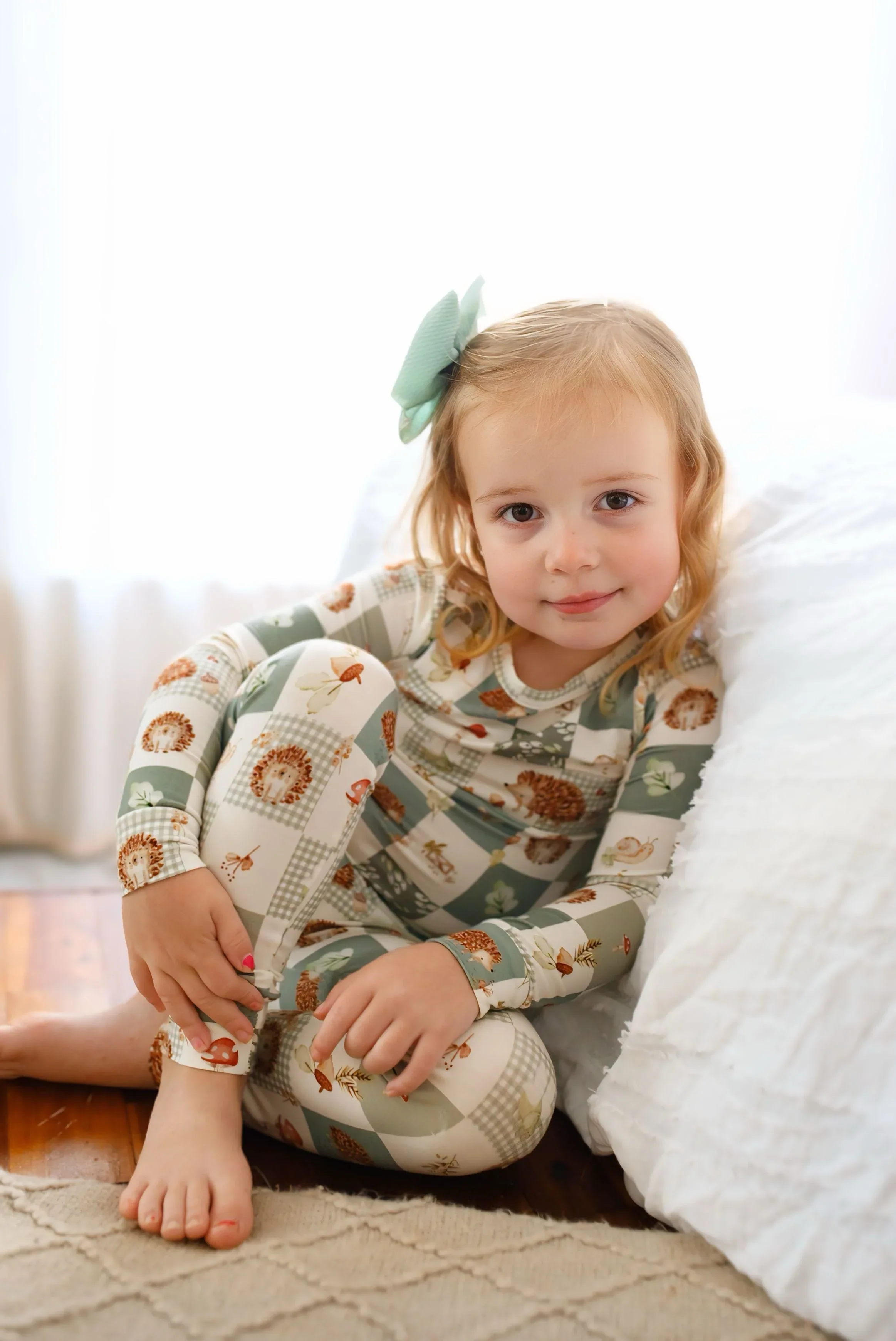 Harvest Hedgehogs 2pc Bamboo Pajamas - Image 2
