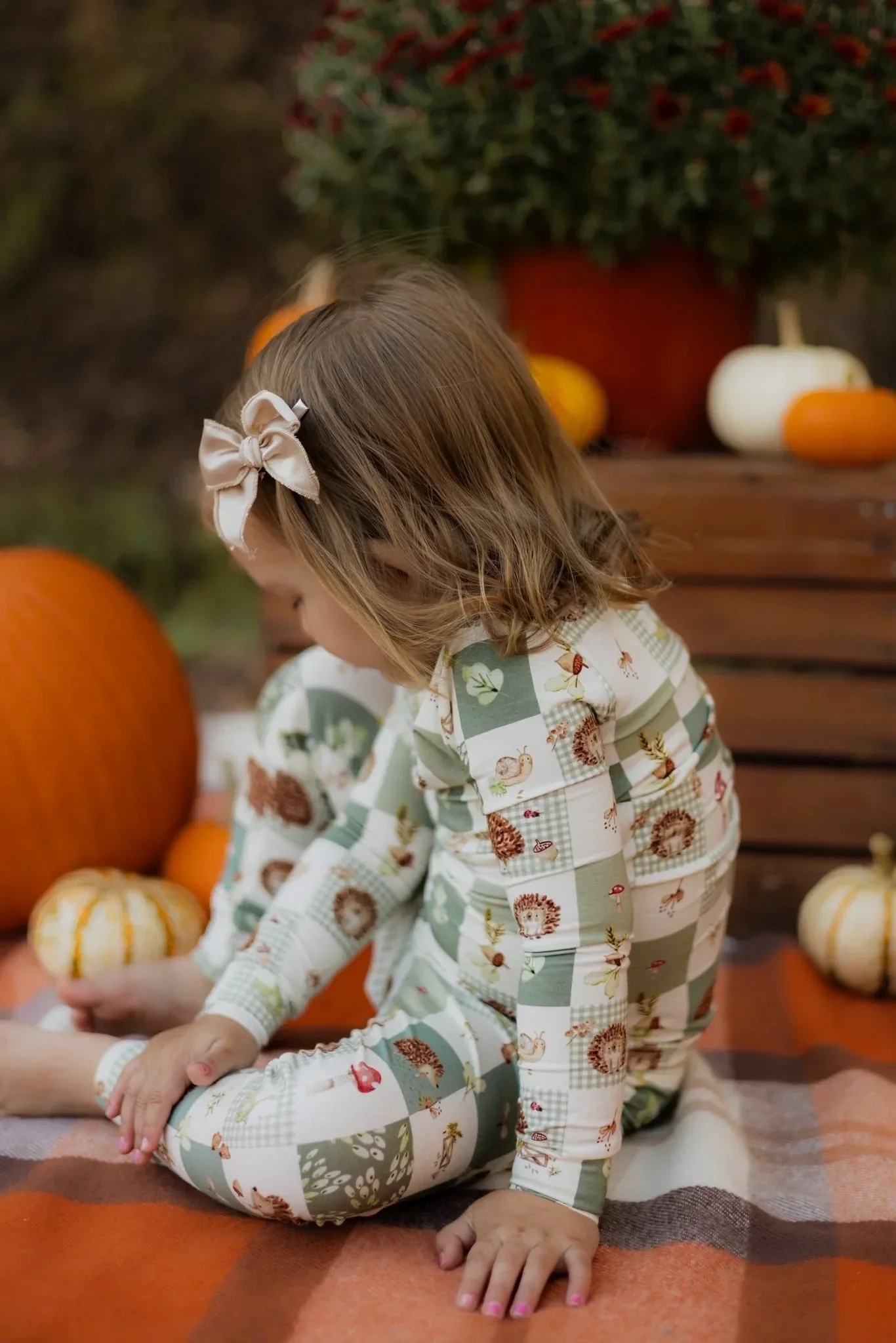 Harvest Hedgehogs 2pc Bamboo Pajamas - Image 3