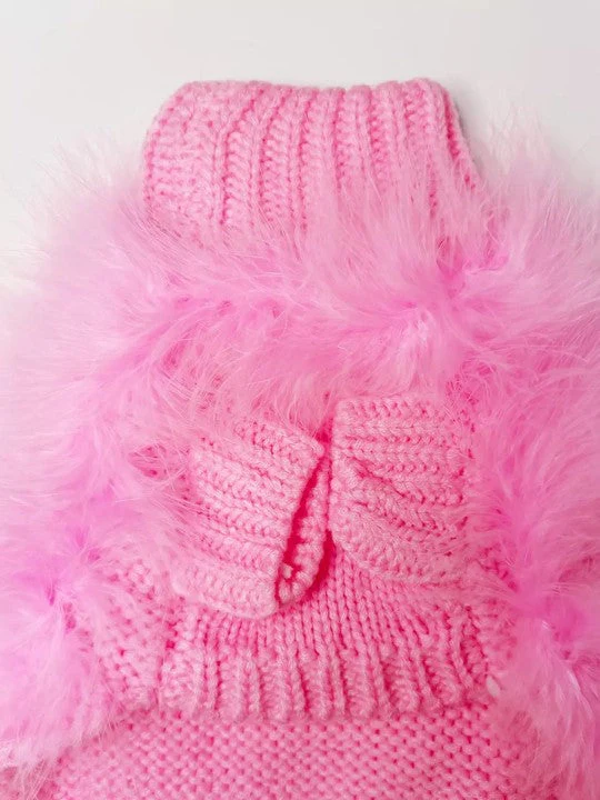 Haute Couture Feathered Luxury Pet Sweater - Image 5