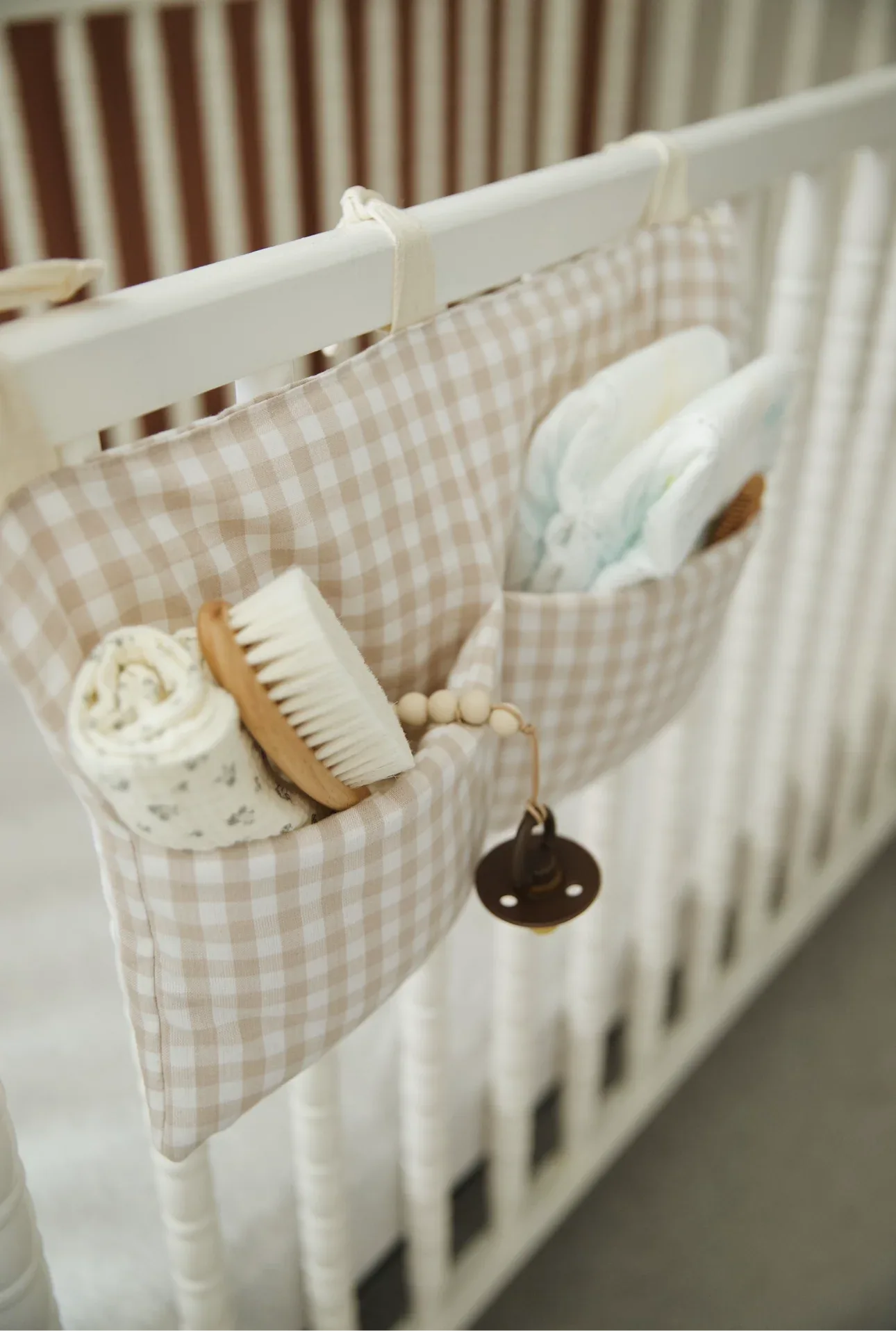 Haven Baby Crib Diaper Caddy Storage Organizer Nursery Room - Image 3