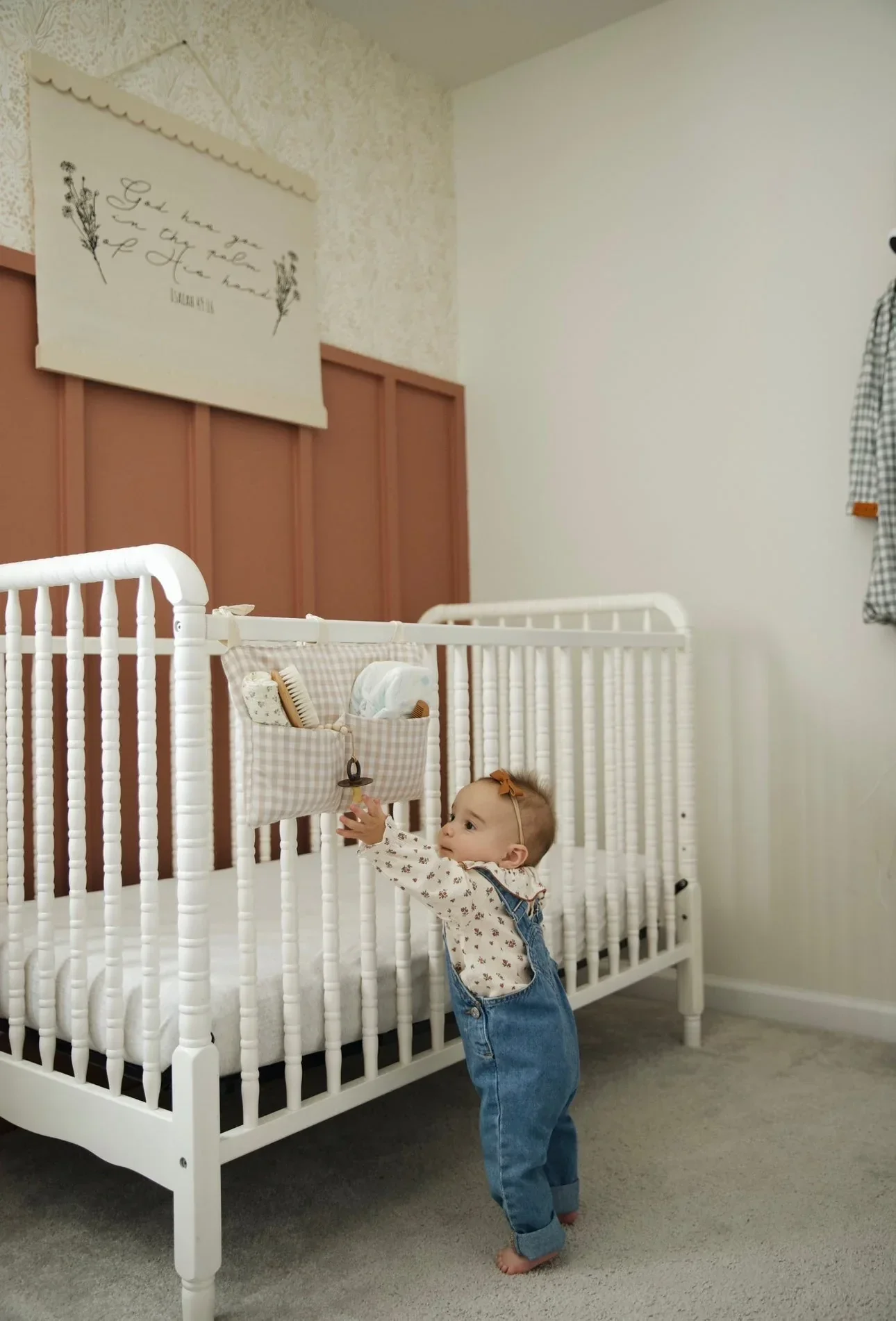 Haven Baby Crib Diaper Caddy Storage Organizer Nursery Room - Image 4