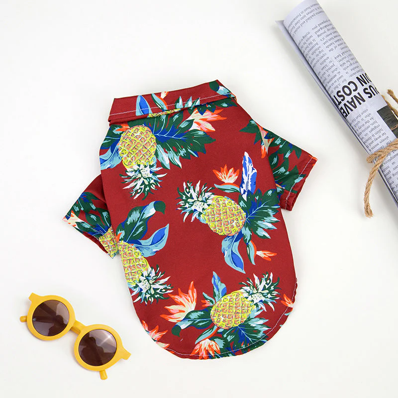 Hawaiian Pet Beach Shirt – Tropical Print Summer Outfit - Image 2