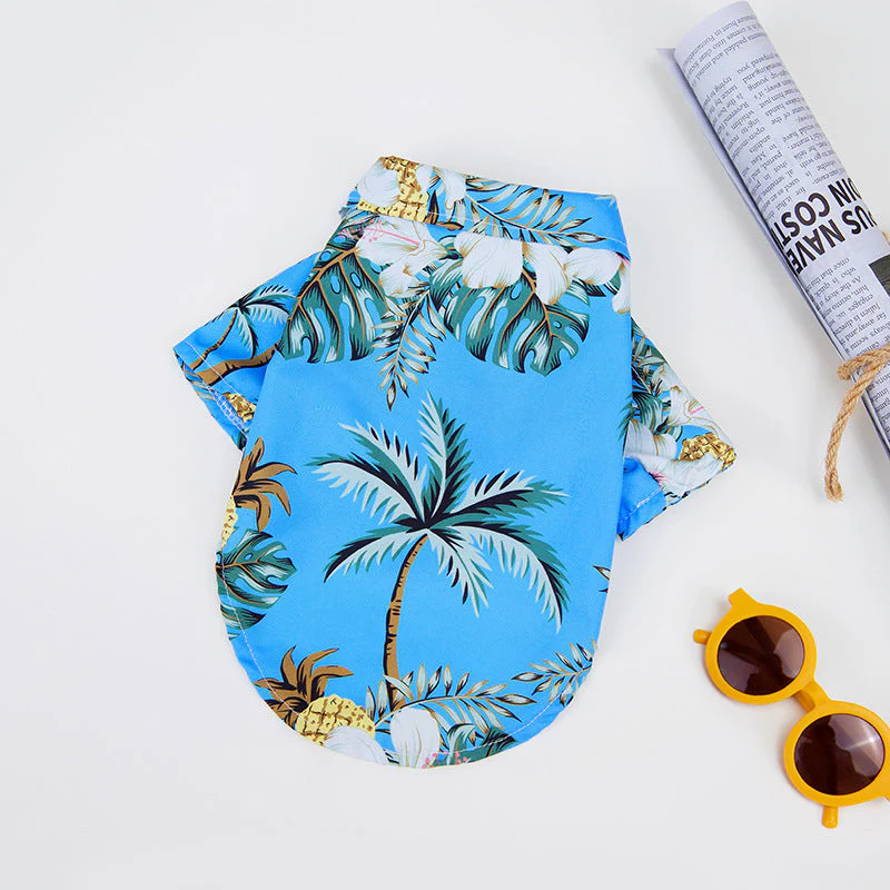 Hawaiian Pet Beach Shirt – Tropical Print Summer Outfit - Image 4