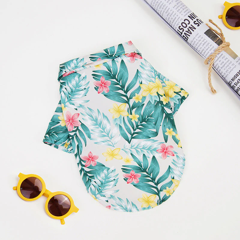 Hawaiian Pet Beach Shirt – Tropical Print Summer Outfit - Image 5