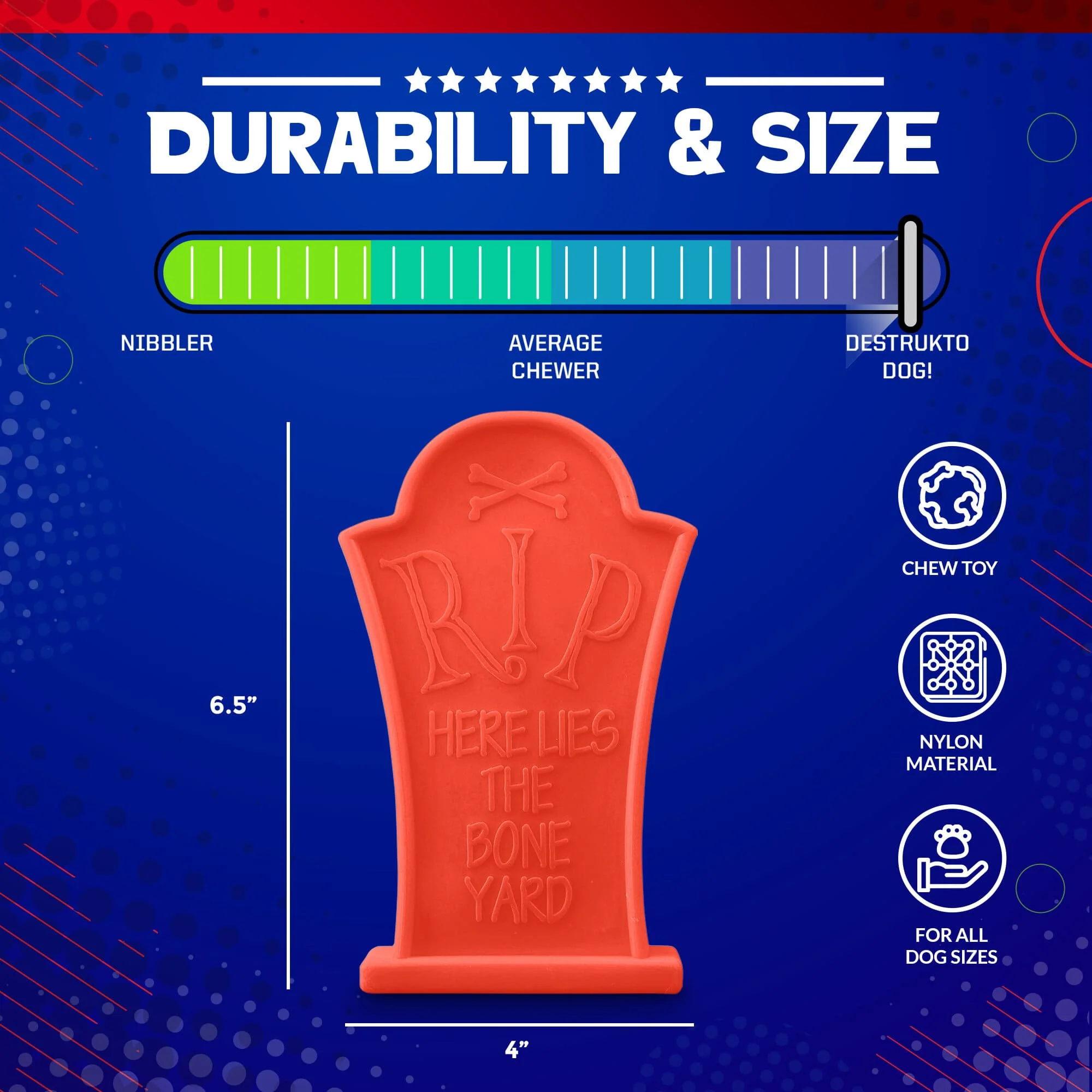 Headstone Ultra Durable Nylon Dog Chew Toy - Image 4