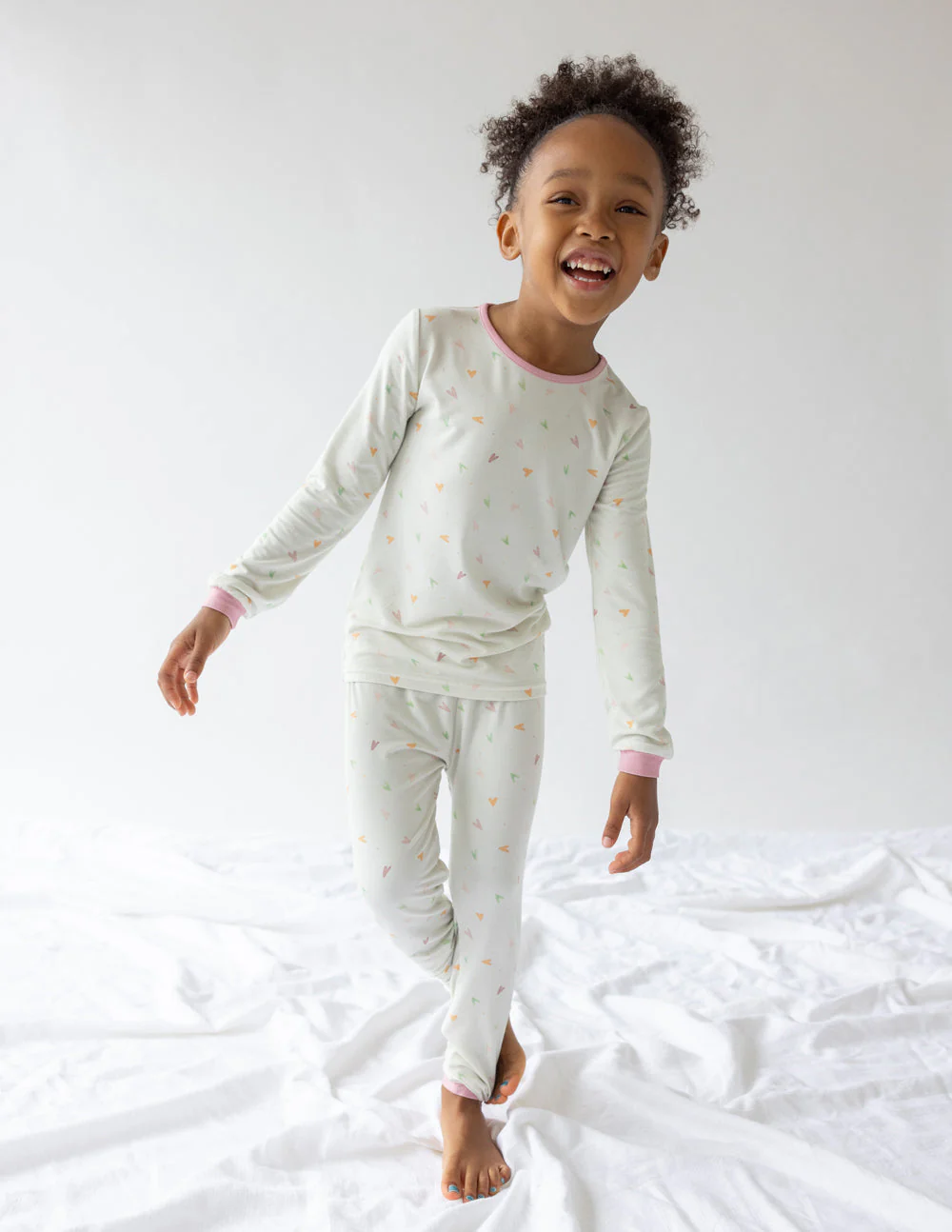 Heart Bamboo Kids Pajama Set - Image 3