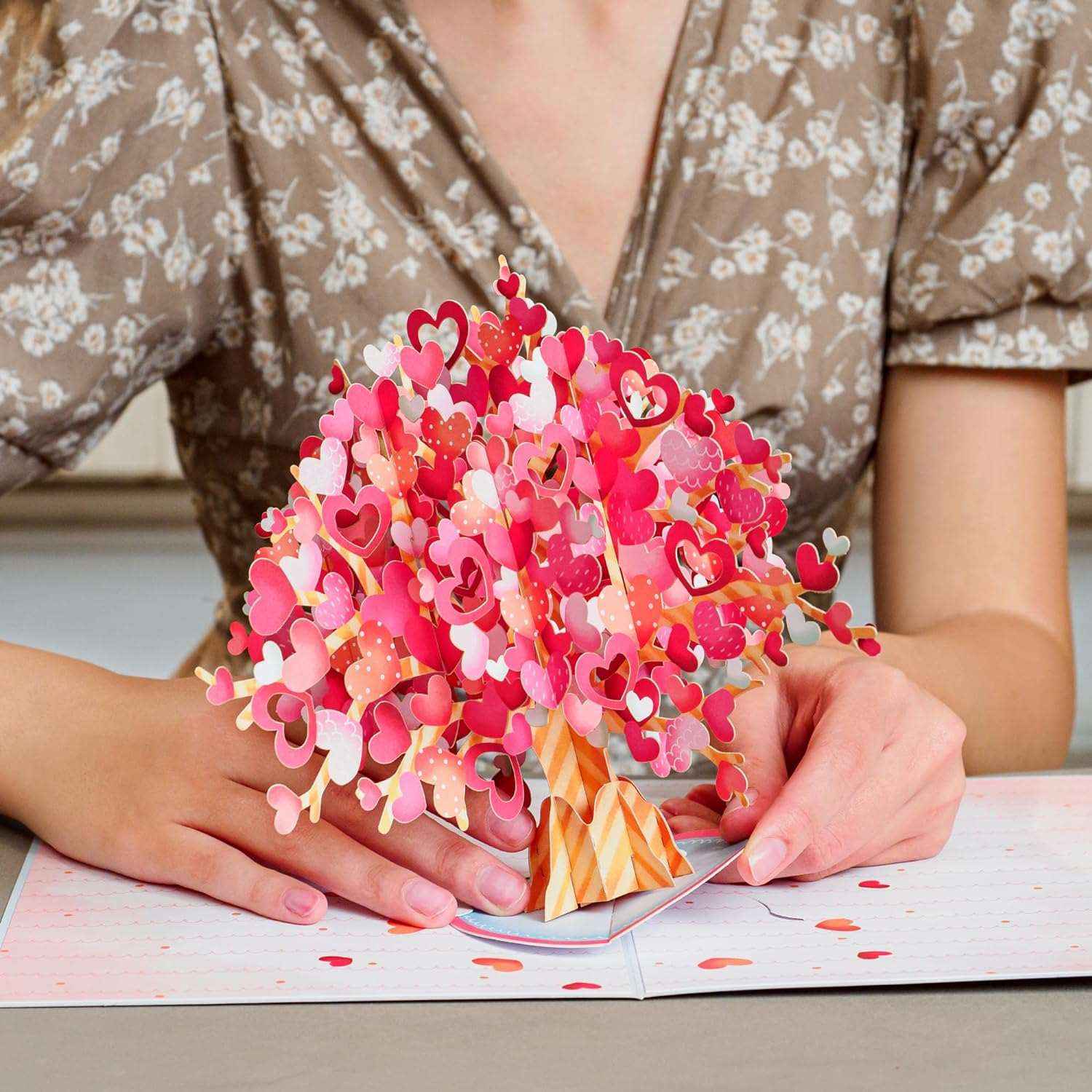 Heart Tree Oversized Pop Up Card with Keepsake - Image 3