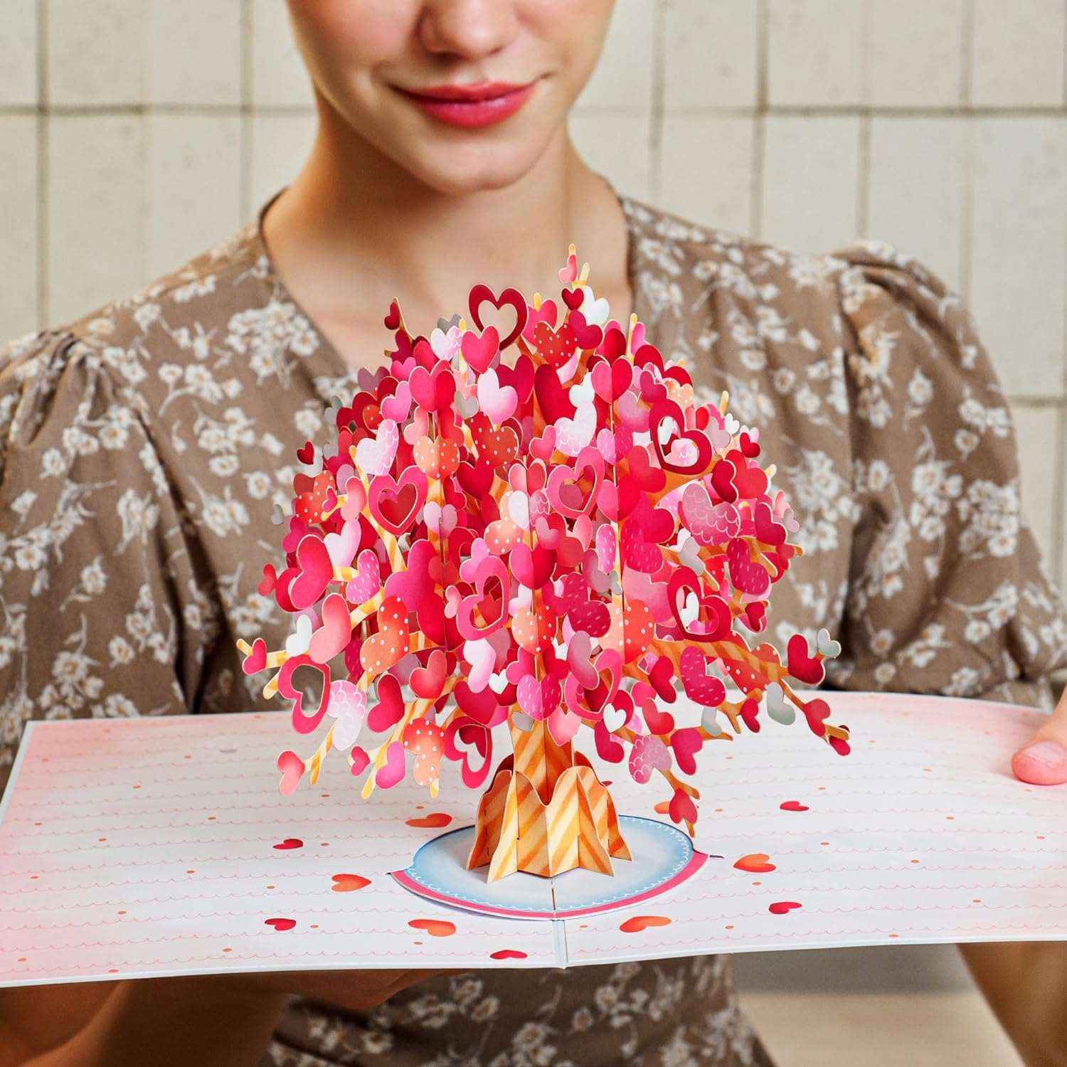 Heart Tree Oversized Pop Up Card with Keepsake - Image 4