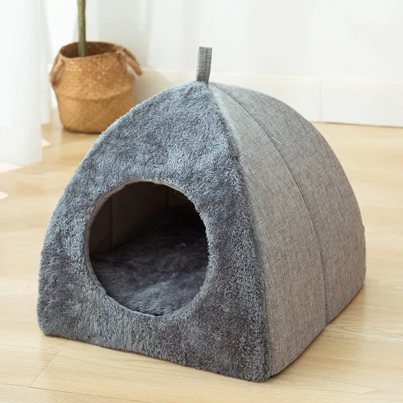 Heated Cat Bed – Self Warming Triangle Cat Cave for Indoor Pets - Image 5