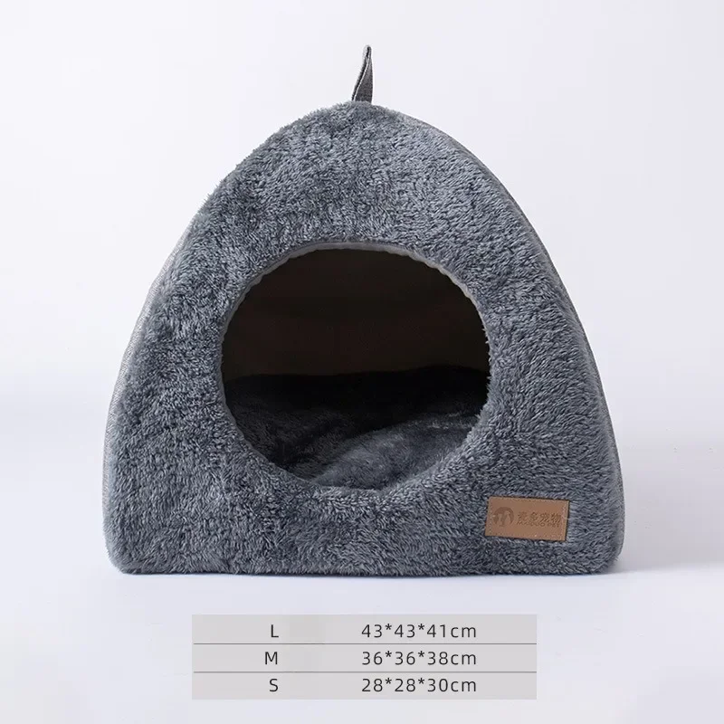 Heated Cat Bed – Self Warming Triangle Cat Cave for Indoor Pets - Image 7