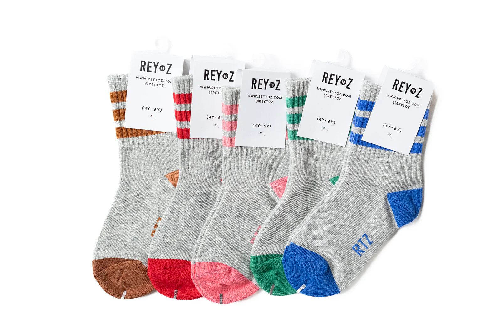 Heather Grey & Brown Stripe Socks - Image 3