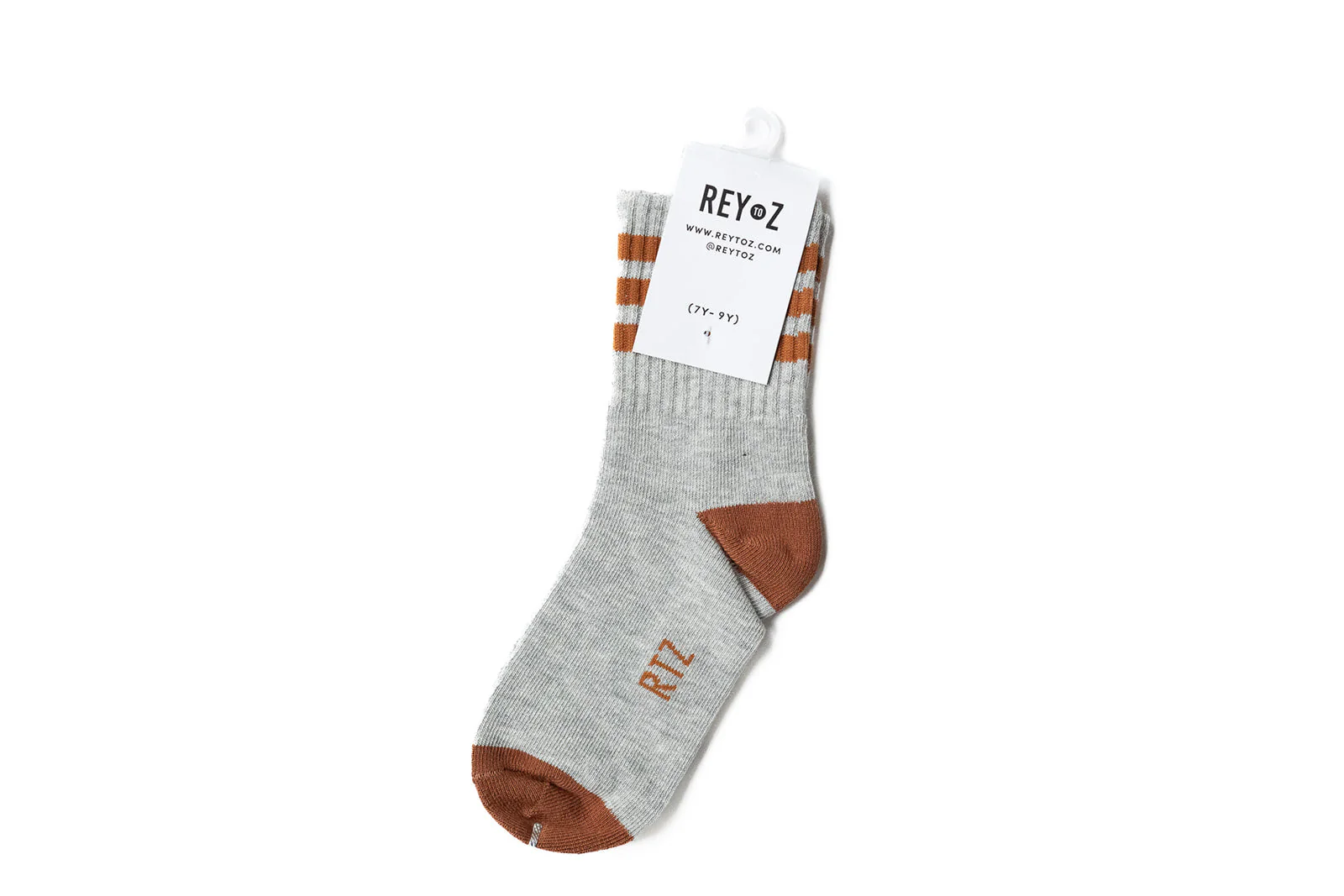 Heather Grey & Brown Stripe Socks - Image 4