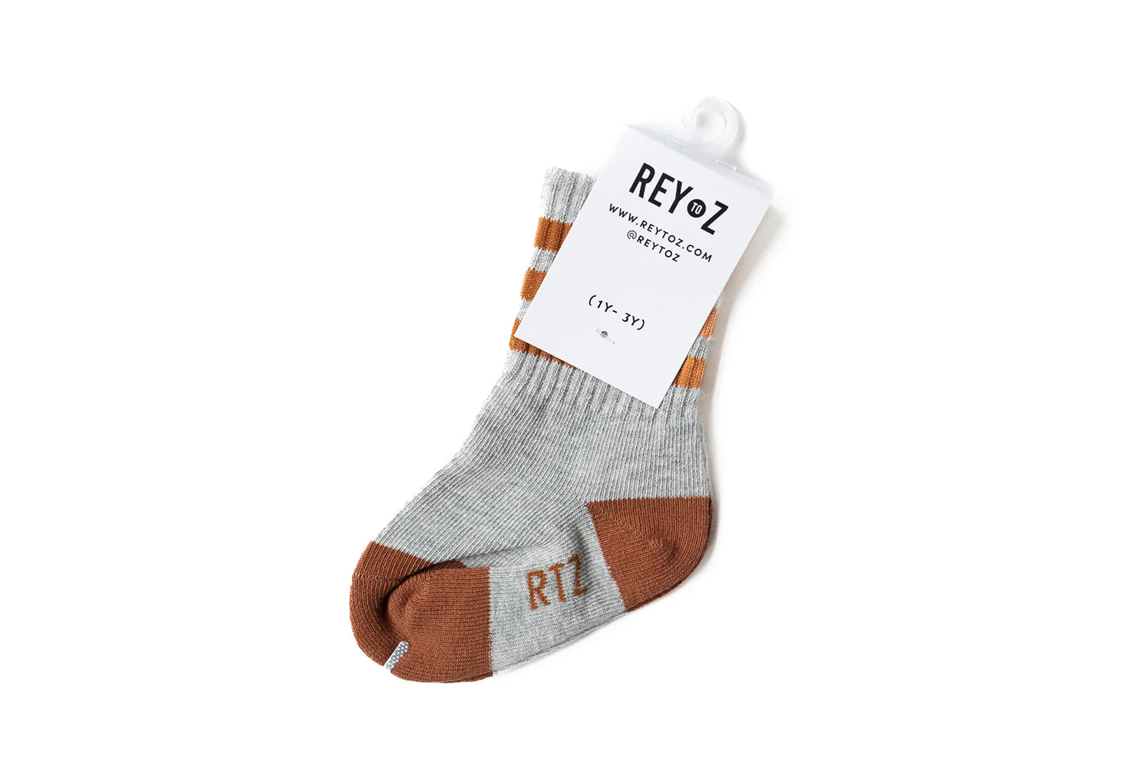 Heather Grey & Brown Stripe Socks - Image 6