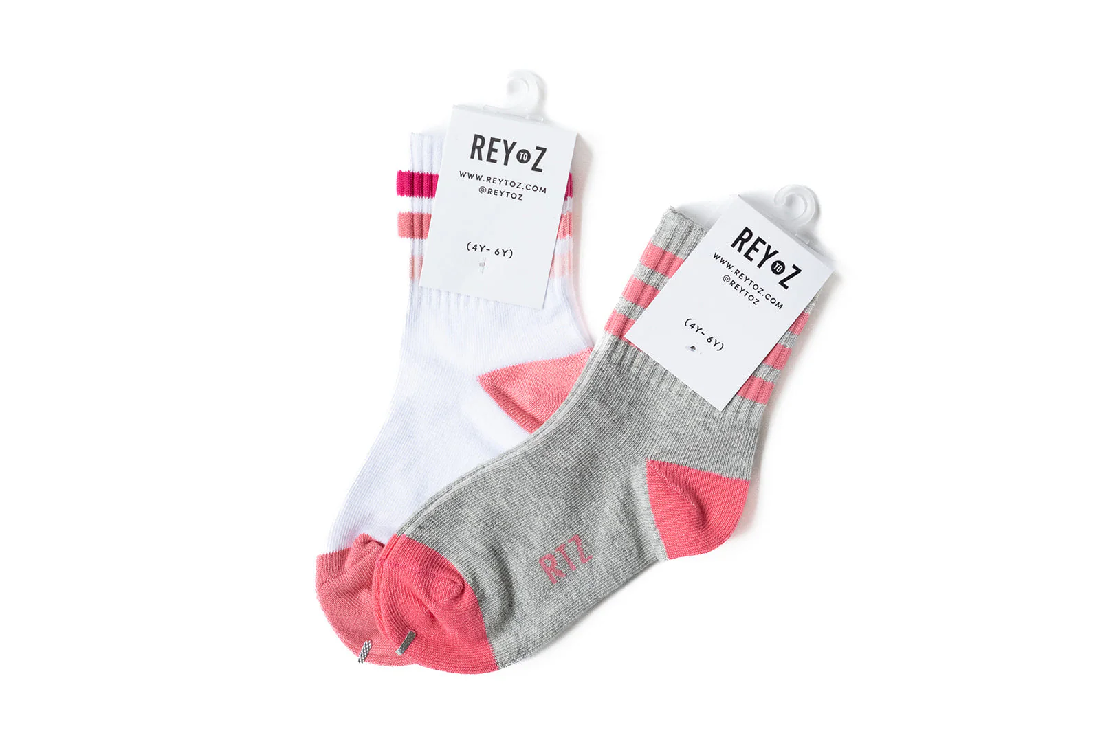 Heather Grey & Pink Stripe Socks - Image 10