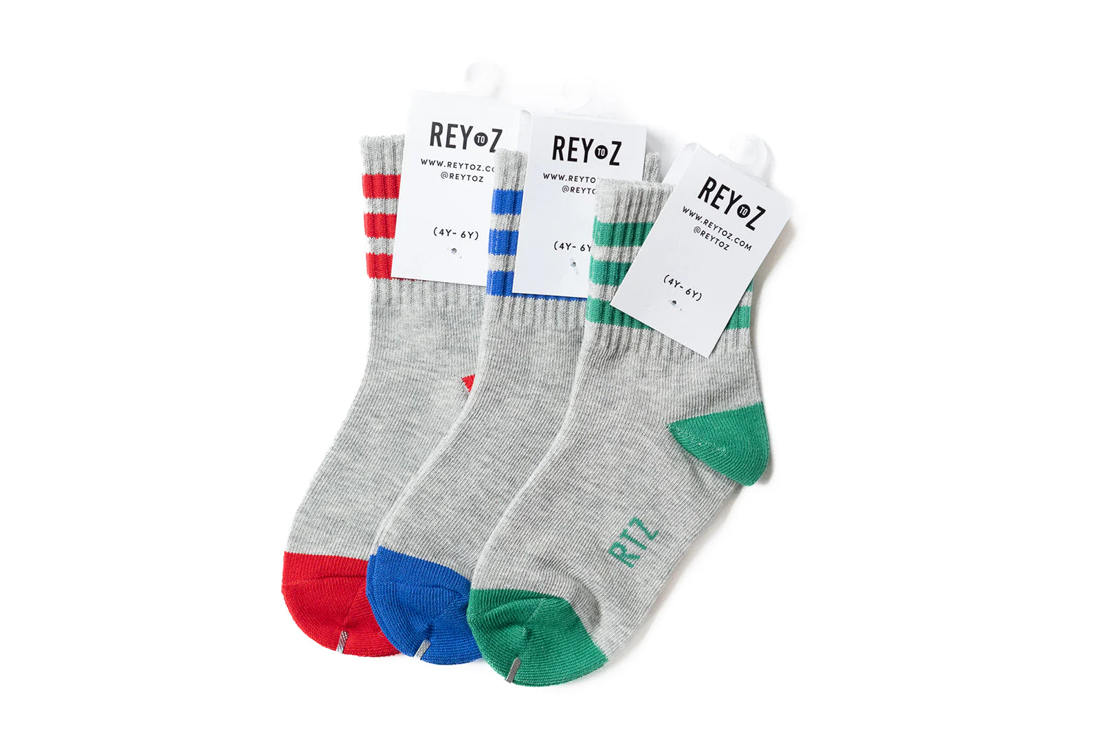 Heather Grey & Red Stripe Socks - Image 2