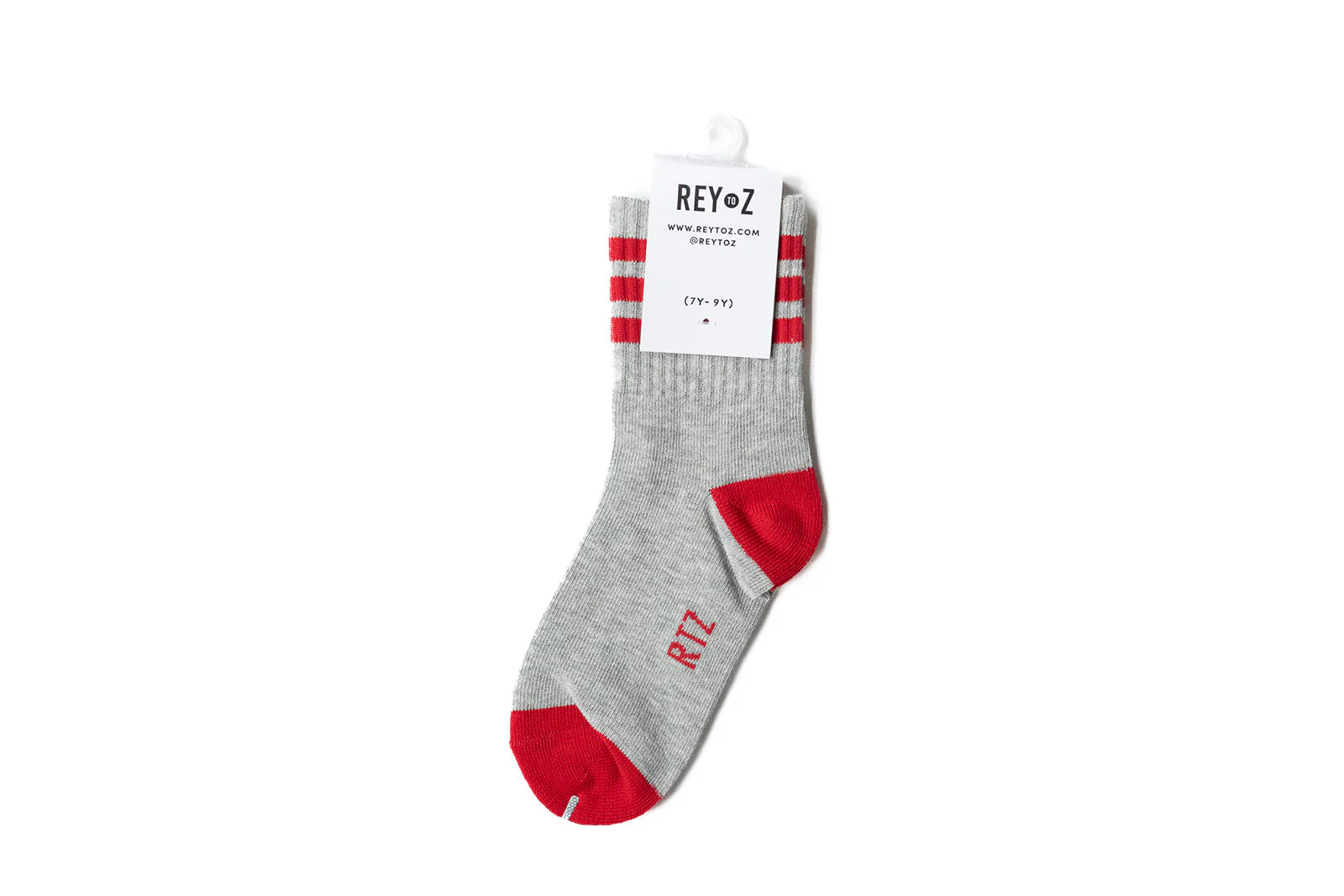 Heather Grey & Red Stripe Socks - Image 4