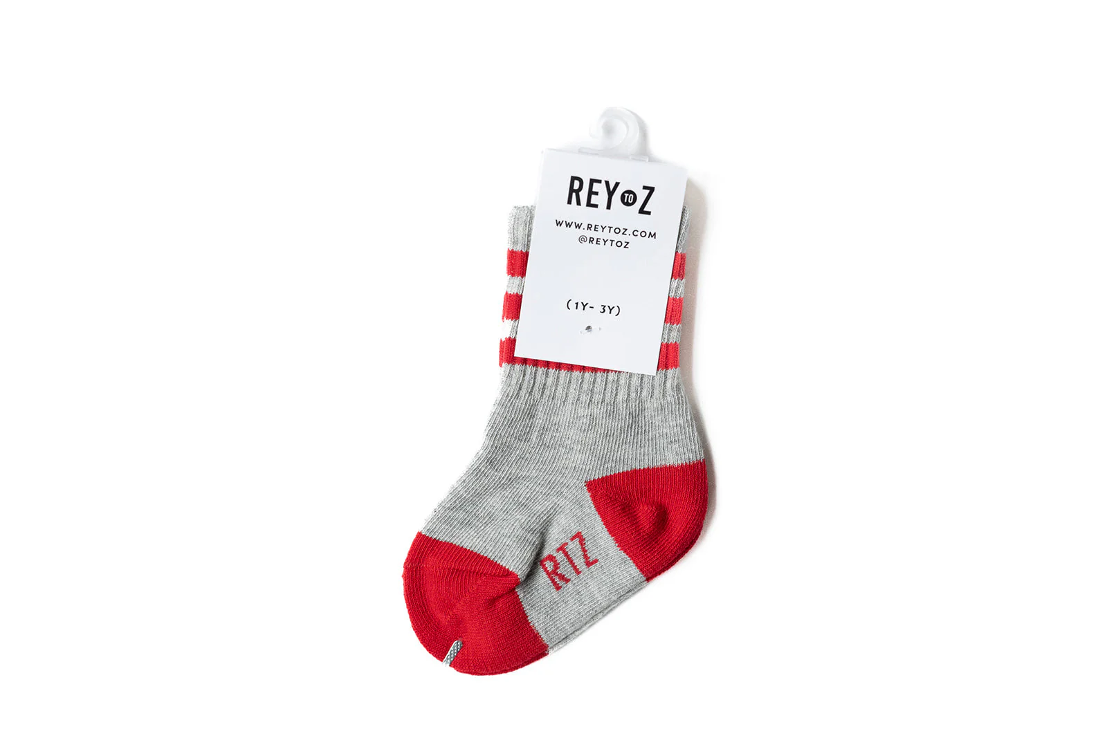 Heather Grey & Red Stripe Socks - Image 6