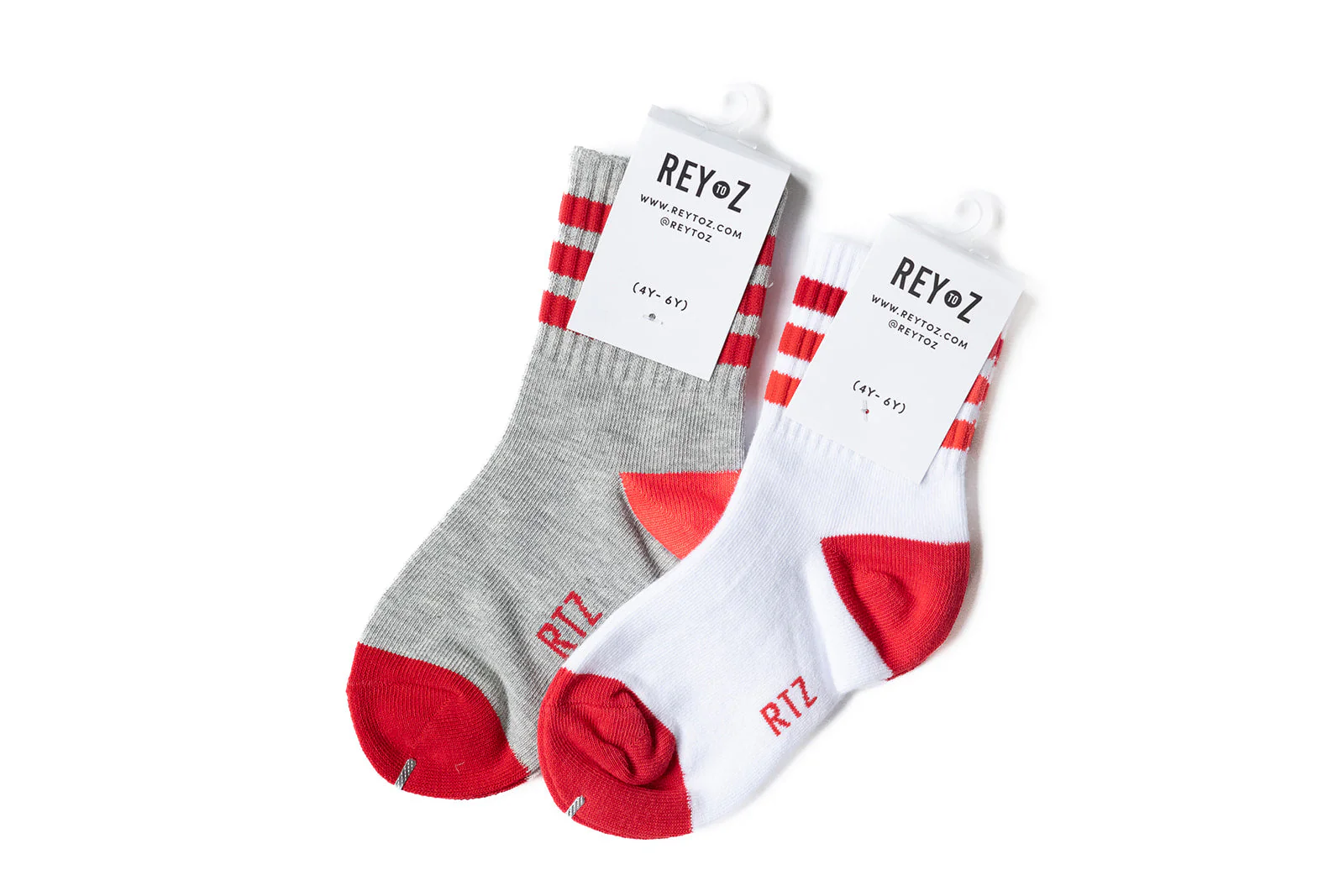 Heather Grey & Red Stripe Socks - Image 7