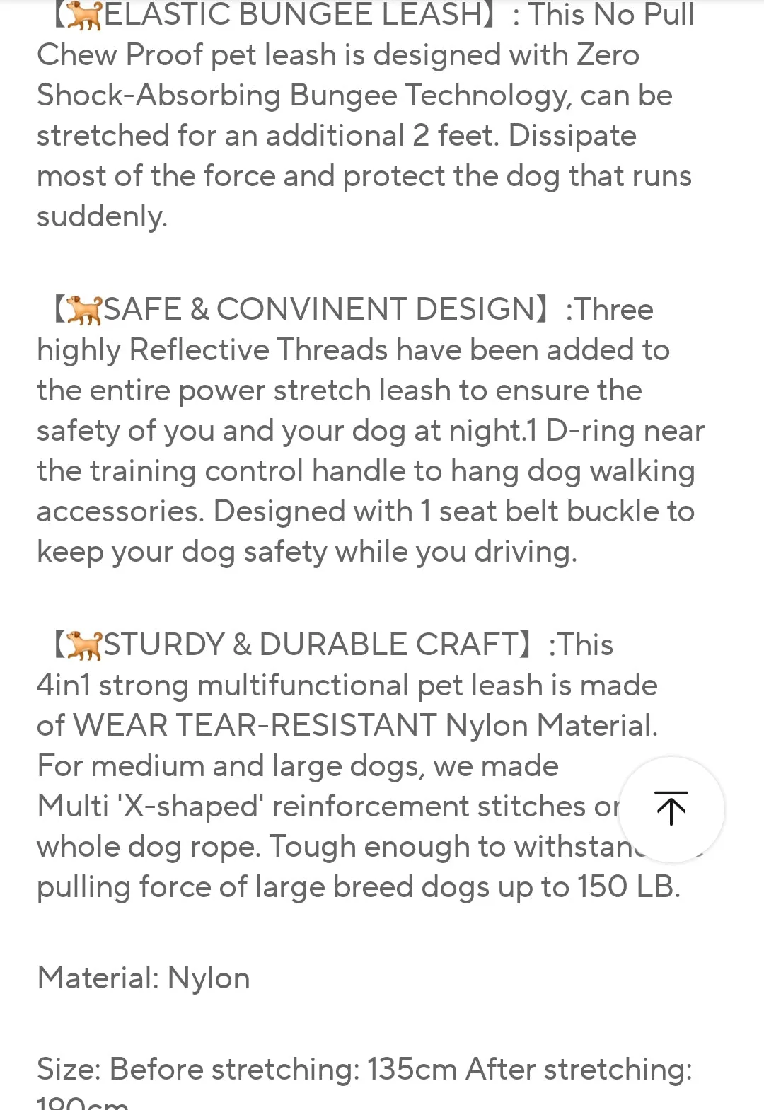 Heavy duty tactical bungee leash shock absorbing reflective, no pull. - Image 10
