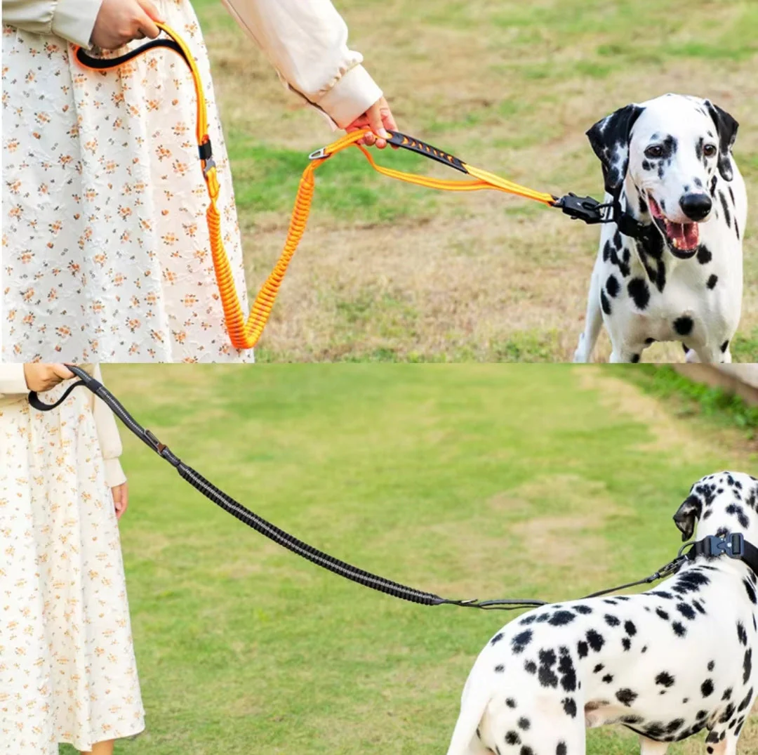 Heavy duty tactical bungee leash shock absorbing reflective, no pull. - Image 3